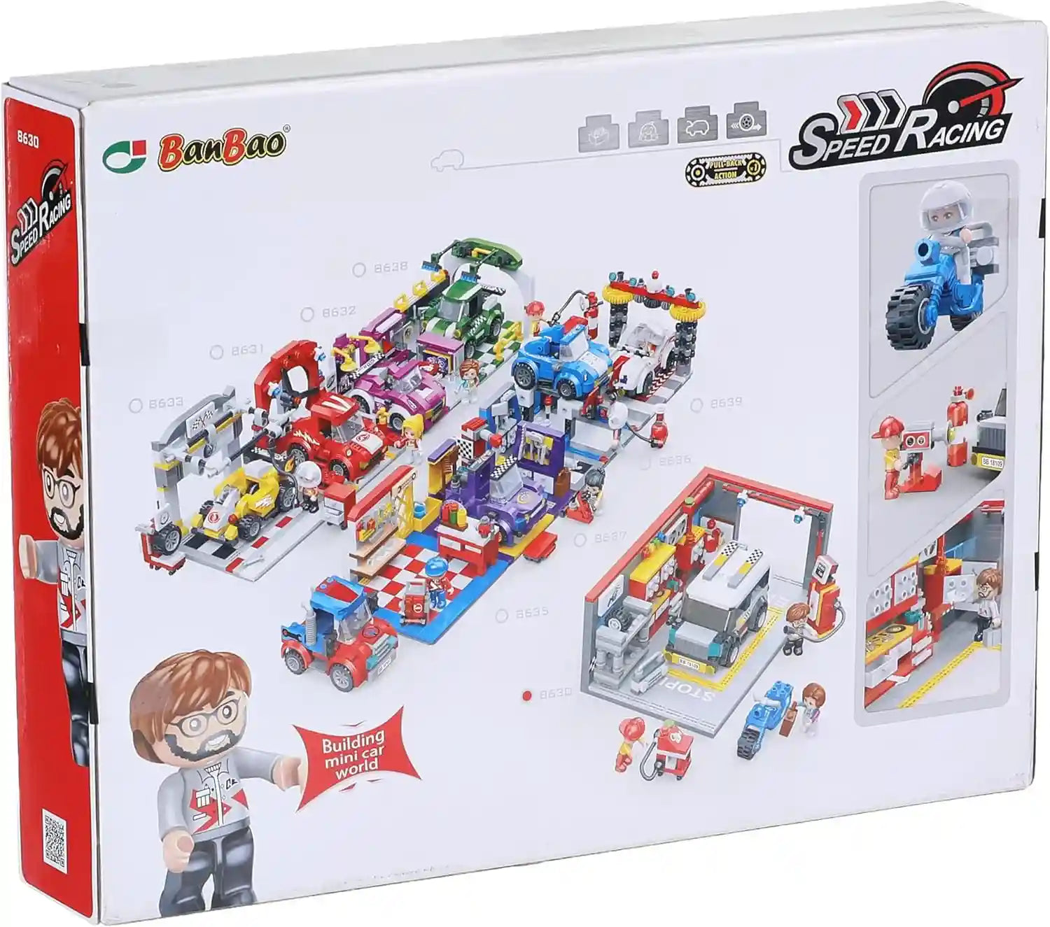 BanBao Vehicle Repair Station with Pull Back Cars for Toddlers – 515 Pieces - Safqqa Egypt