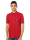 Bardis Embroidered Logo Two-Tone Trims Cotton Polo Shirt for Men - Dark Red, M - Safqqa Egypt