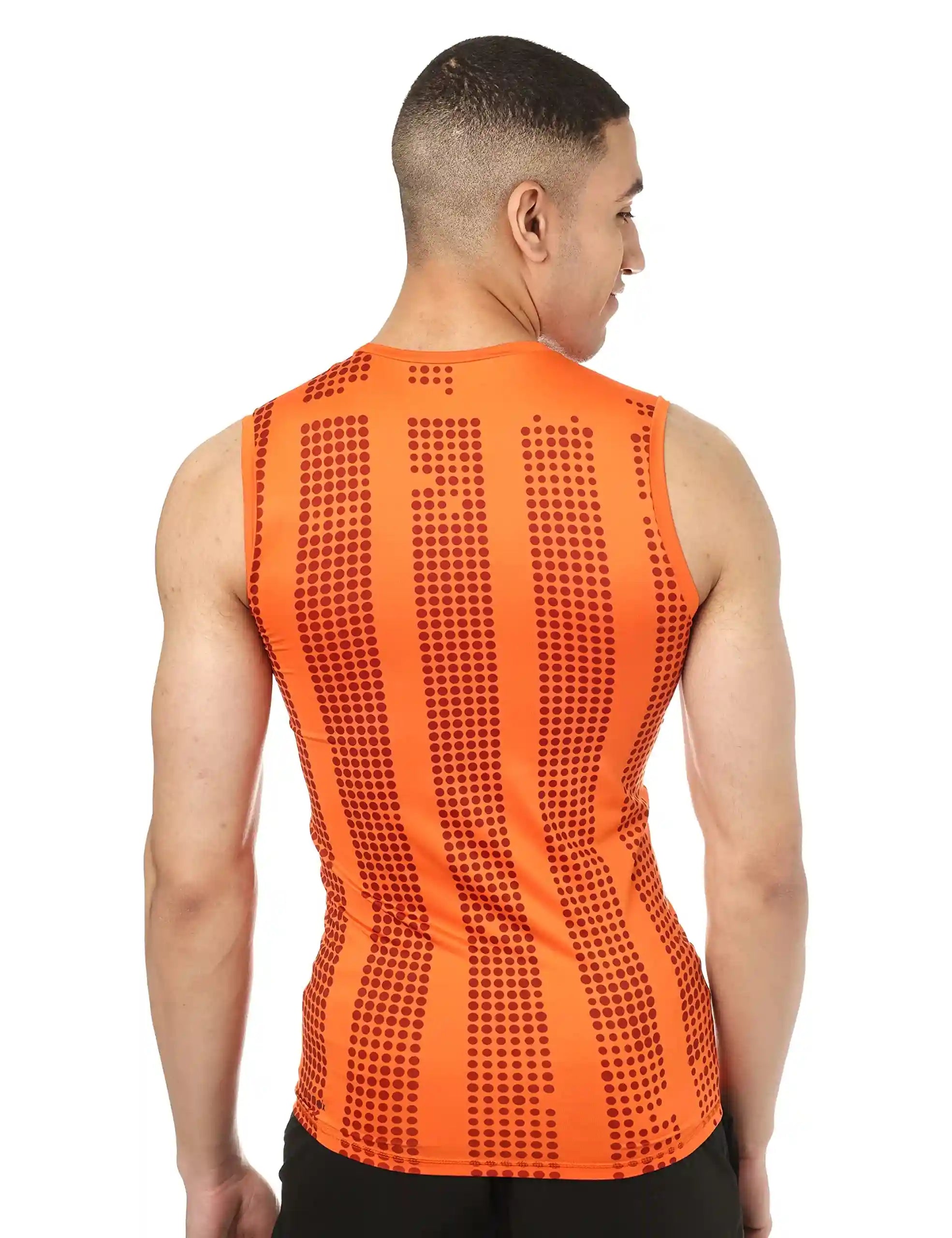 Magma Polyester Printed Sports Muscle Tee for Men - Safqqa Egypt