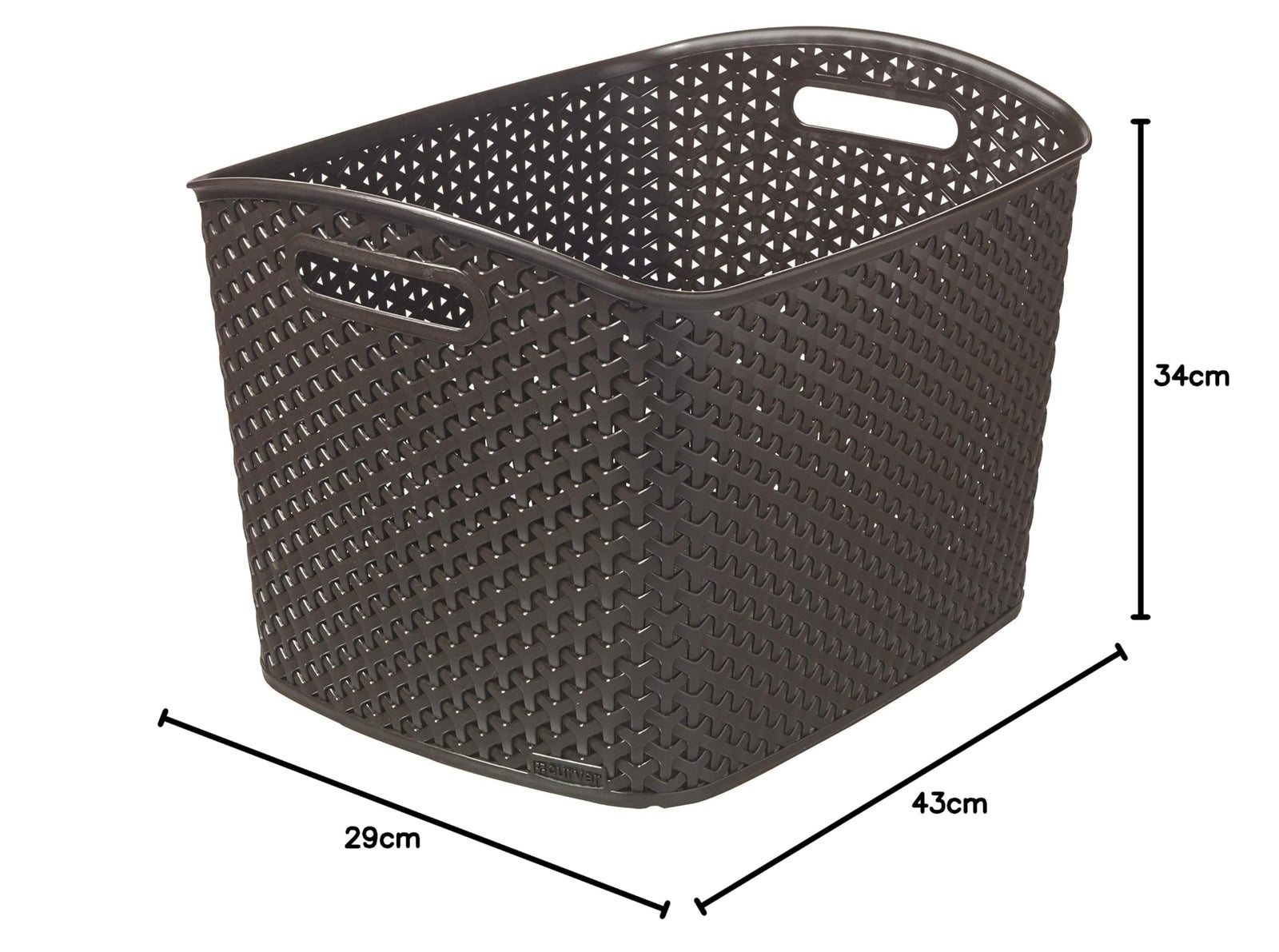 سلة ماي ستايل اميلي من كيرفر، راتان، بني داكن، 35 × 25 × 10 سم