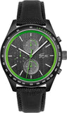 مجموعة Apext للرجال من Lacoste: كرونوغراف عصري جريء مستوحى من ساعات السباق (موديل 2011296)، باللون الأسود