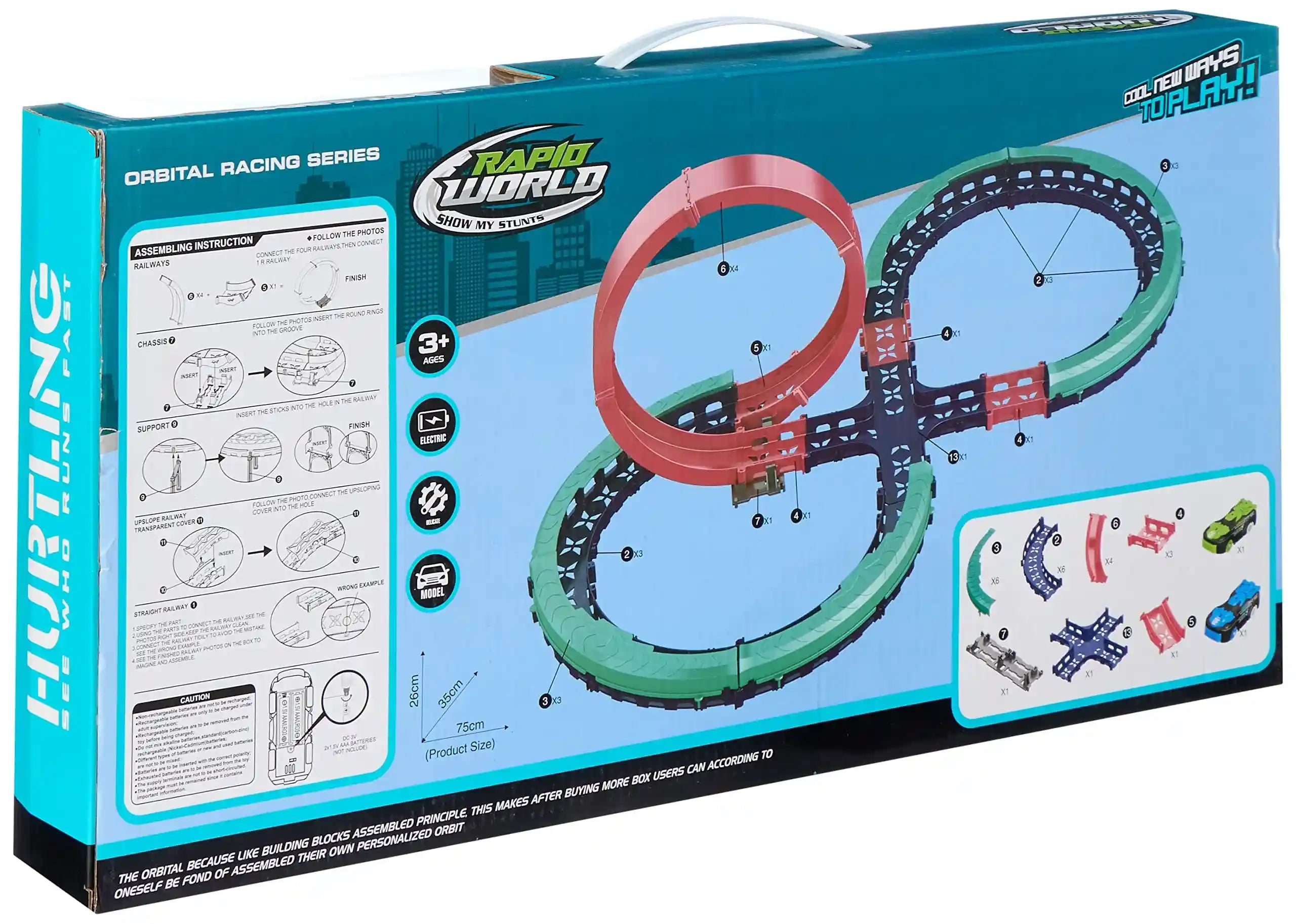 Jiazhecheng Electric Collision Blasting Rail Car – 24-Piece Pop-Up Track Toy Set for Boys & Girls – Fun Educational Gift for Birthdays & Christmas - Safqqa Egypt