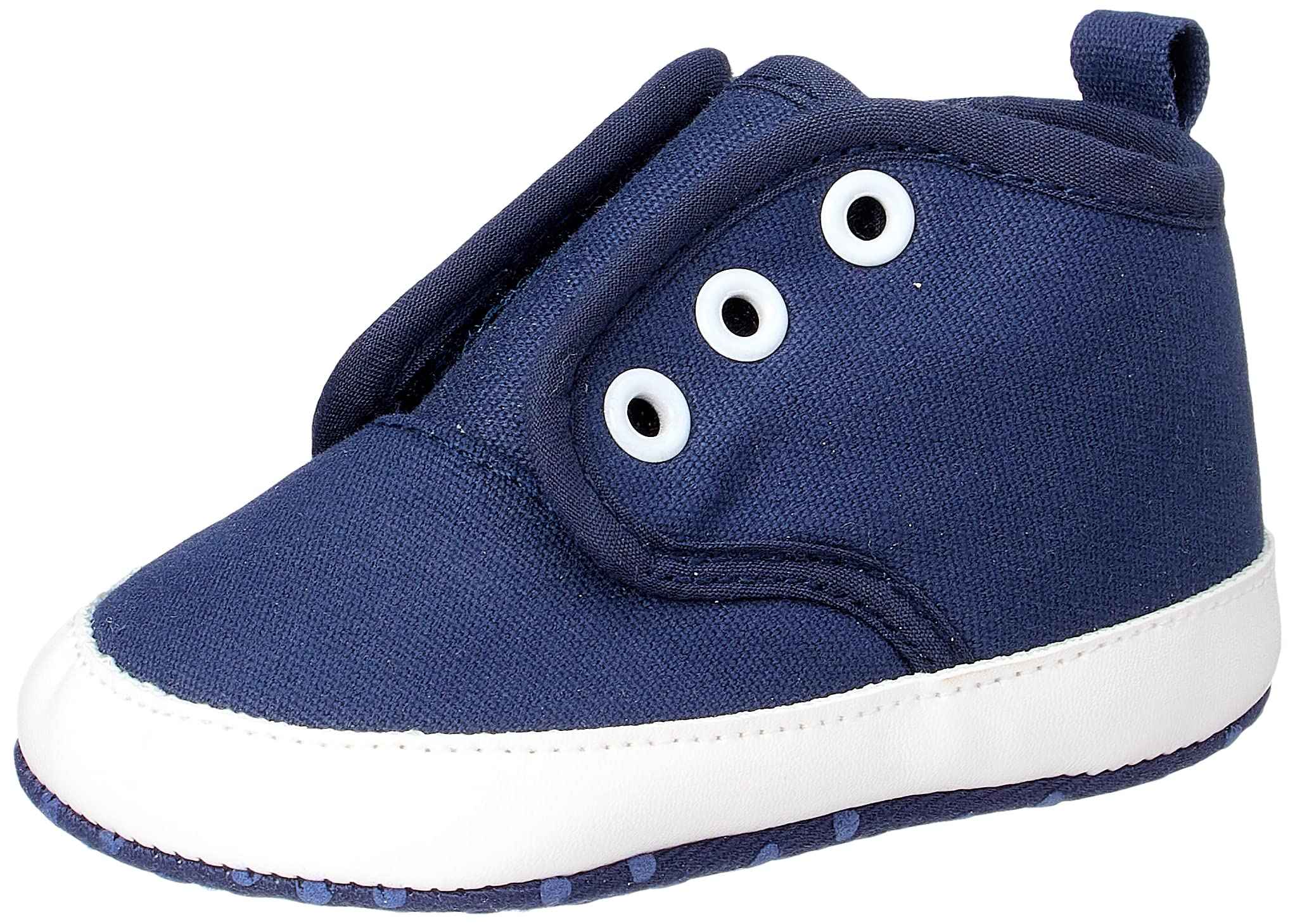 Mix and Max Pull-Tab Solid High-Top Slip-On Shoes for Boys - Safqqa Egypt