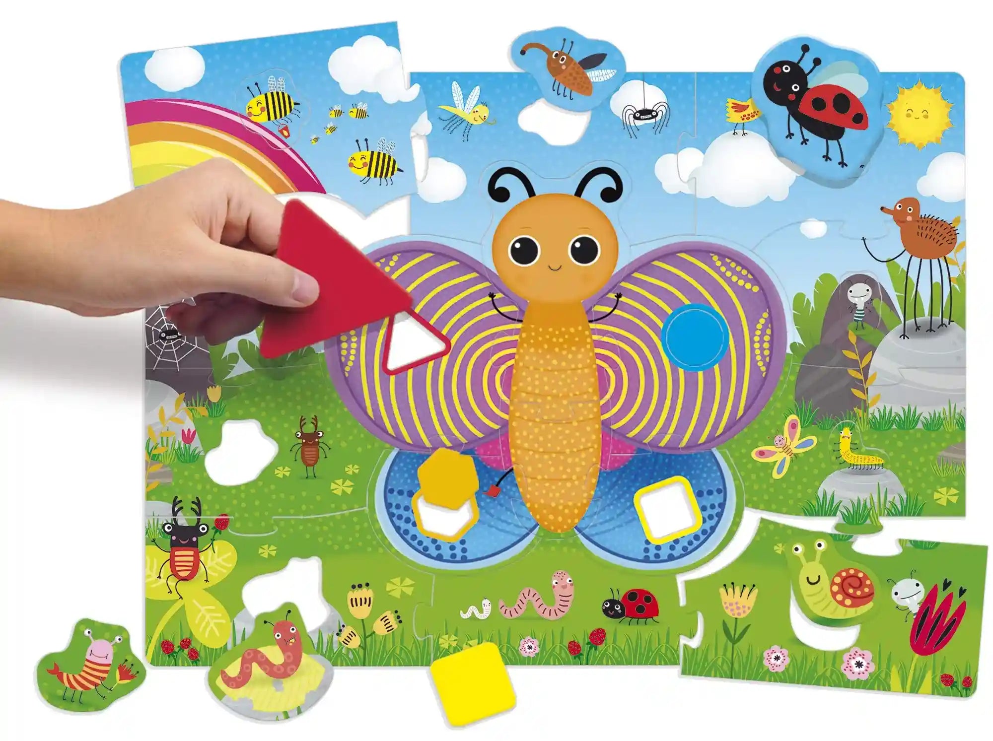 Lisciani carotina baby butterfly shaped and colours baby puzzle toy for kids - Safqqa Egypt