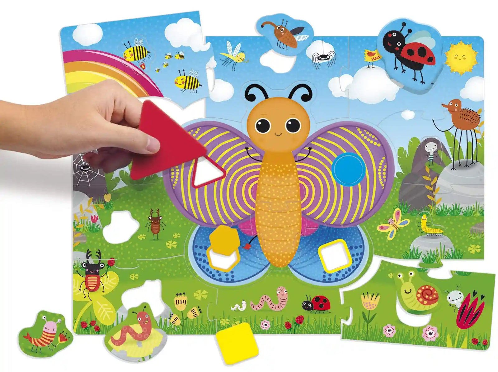 Lisciani carotina baby butterfly shaped and colours baby puzzle toy for kids - Safqqa Egypt