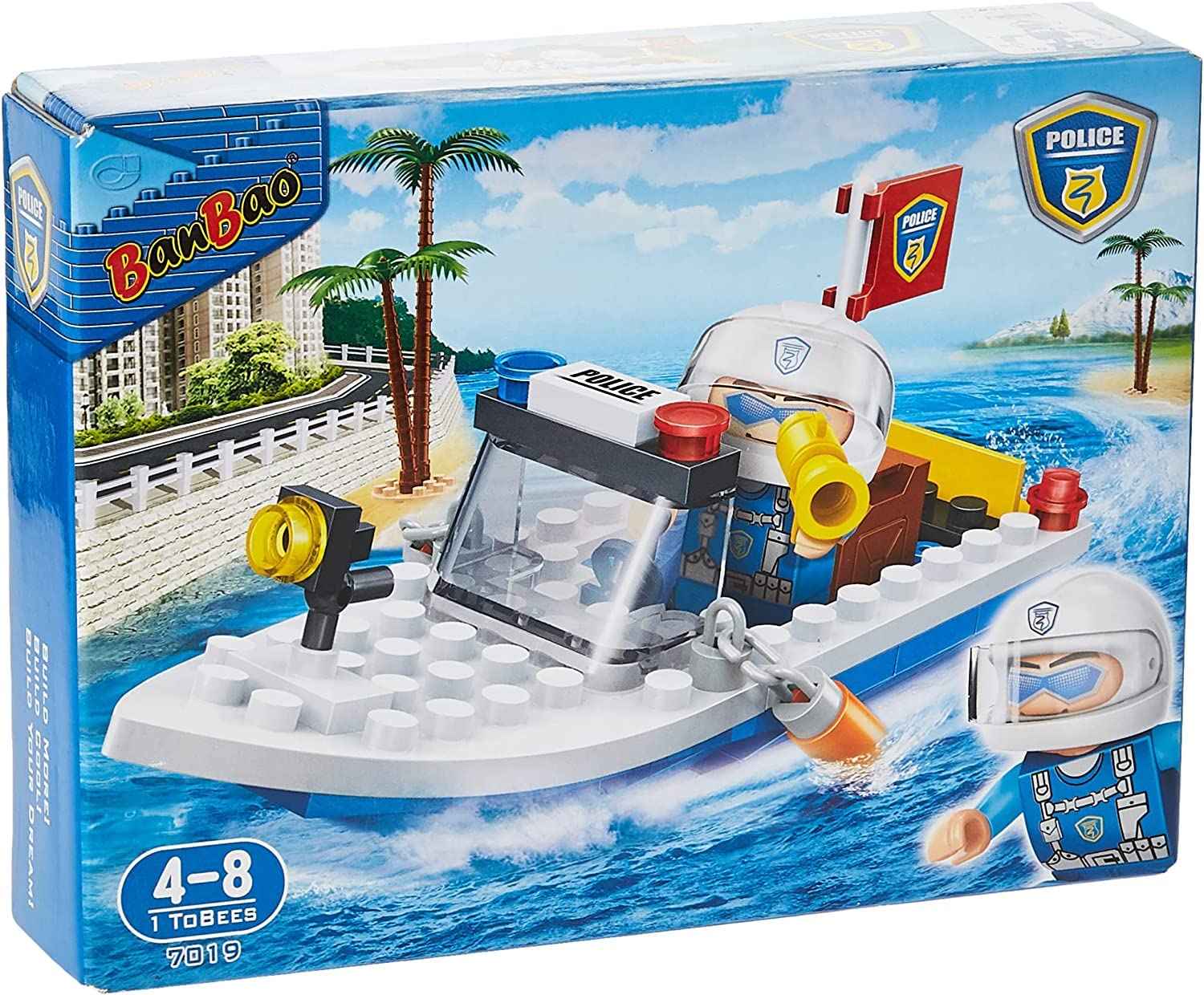 BanBao Police Series Building Set - 62 Pieces, Multi-Coloured - Safqqa Egypt