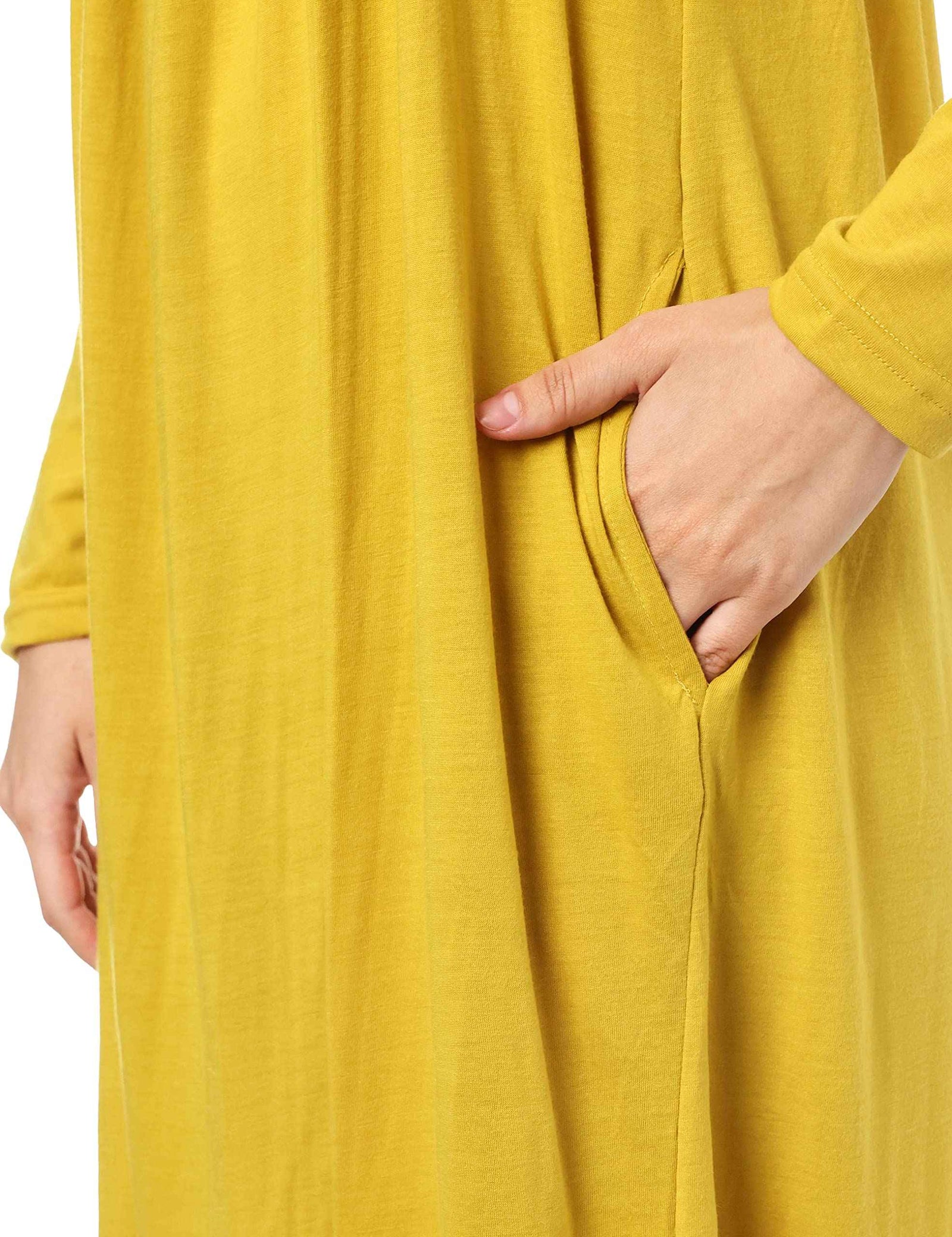 Jamila Women Long Full Sleeves Dress With Round Neck DRESS - Safqqa Egypt