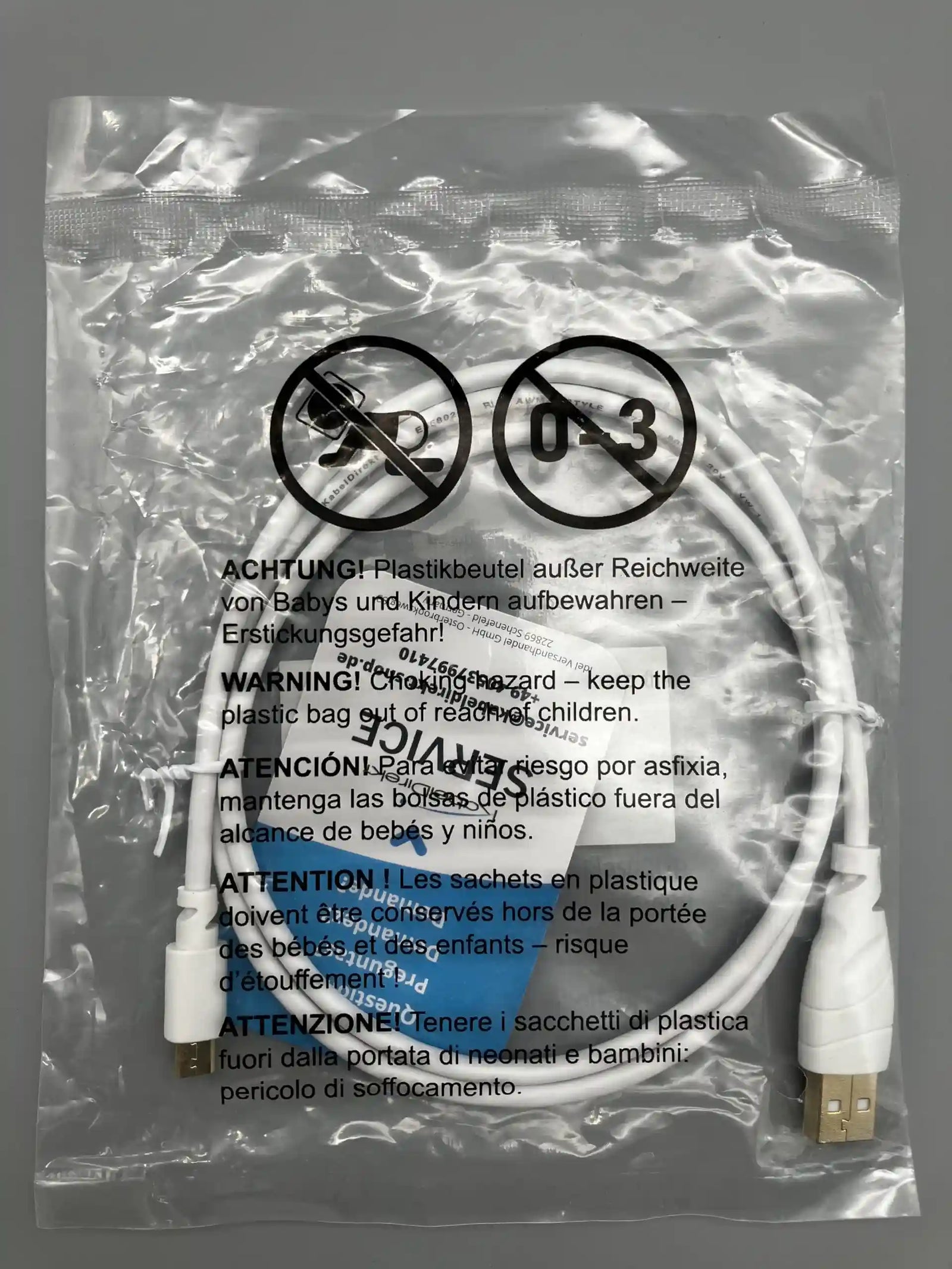 KabelDirekt 848 1m 3 x Micro USB Cable (USB 2.0, Synch & Charge Cable) TOP Series white - Safqqa Egypt