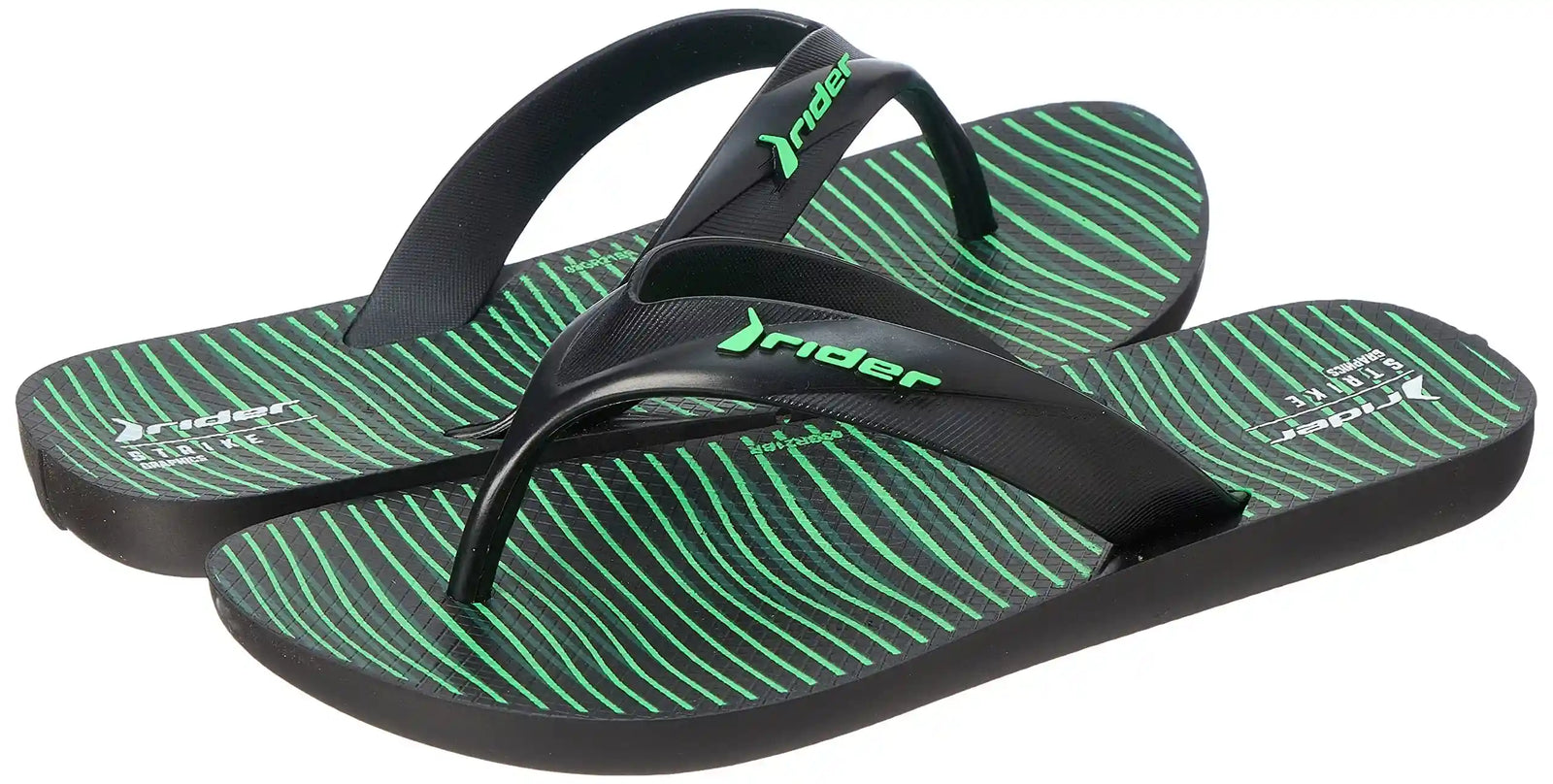 Rider Flip-Flop - Black/Black/Green - Safqqa Egypt