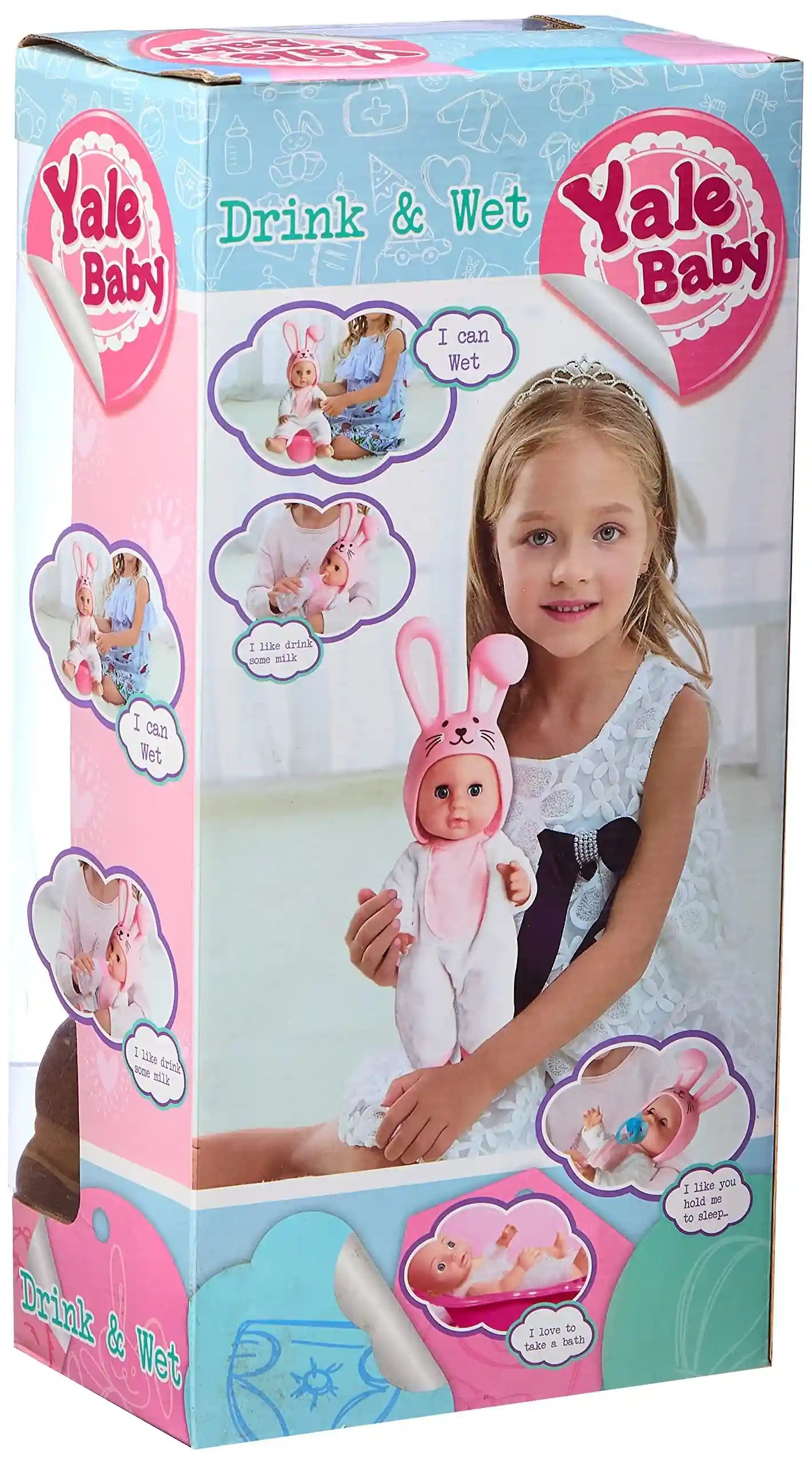 Drink and Wet Doll with Pineapple Costume for Kids, 5 Pieces - Multi-Color - Safqqa Egypt