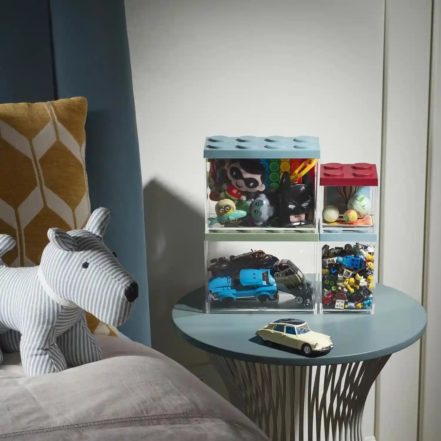 Omada BRICKSTORE Container Powder Blue CM 10X10X15.5H Capacity 1L - Safqqa Egypt