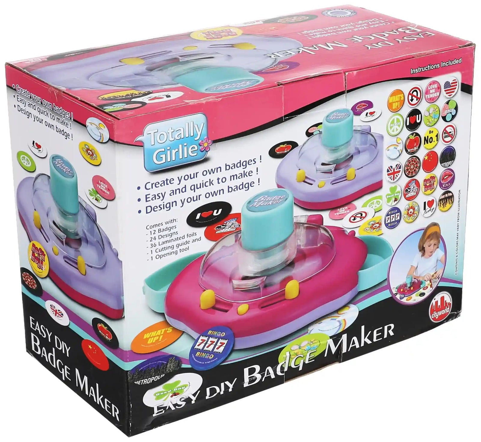 Totally Girlie Badge Maker - Create and Design Your Own Badges for Kids - Safqqa Egypt