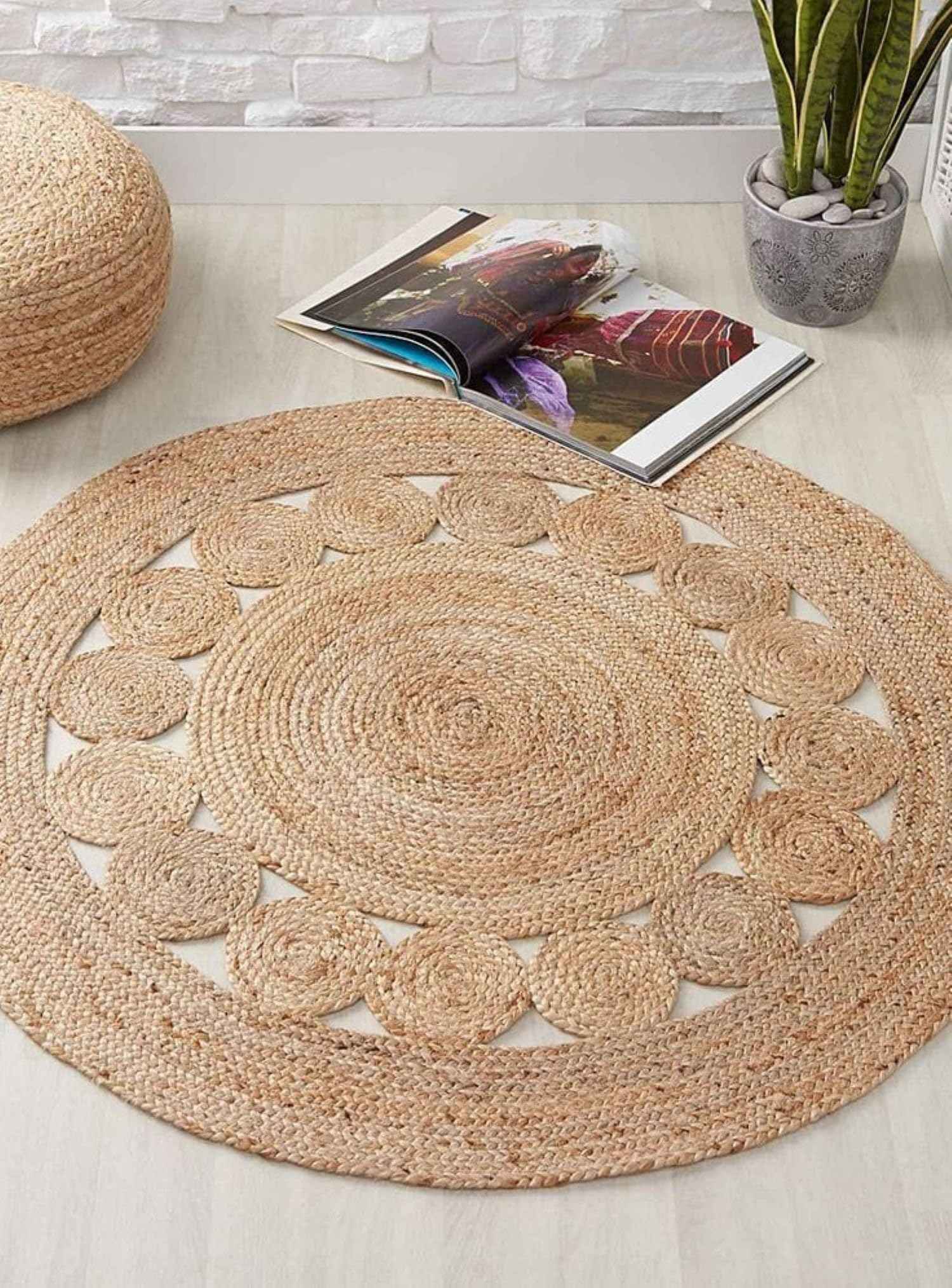 HAYAH LABORATORIES Trendy's/boho decor - Sun Flower Halfa Rug 200CM - Without Box - Safqqa Egypt