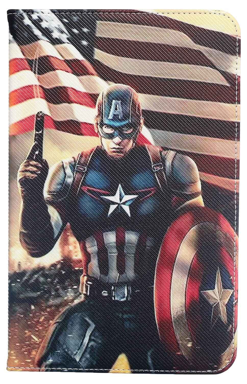 Fashion Case 360 Degree Full Protection Printed Leather Tablet Case for Samsung Galaxy T560, 9.6 inches - Multi Color - Safqqa Egypt