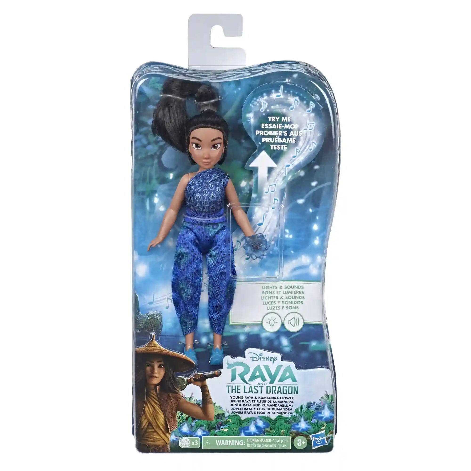 Disney Raya and the Last Dragon - Young Raya and Kumandra Flower Light & Sound Doll, Musical Toy for Kids 3 Years and Up - Safqqa Egypt