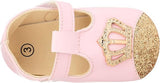 MIX & MAX girls Faux Leather Crown-Detail Mary Jane