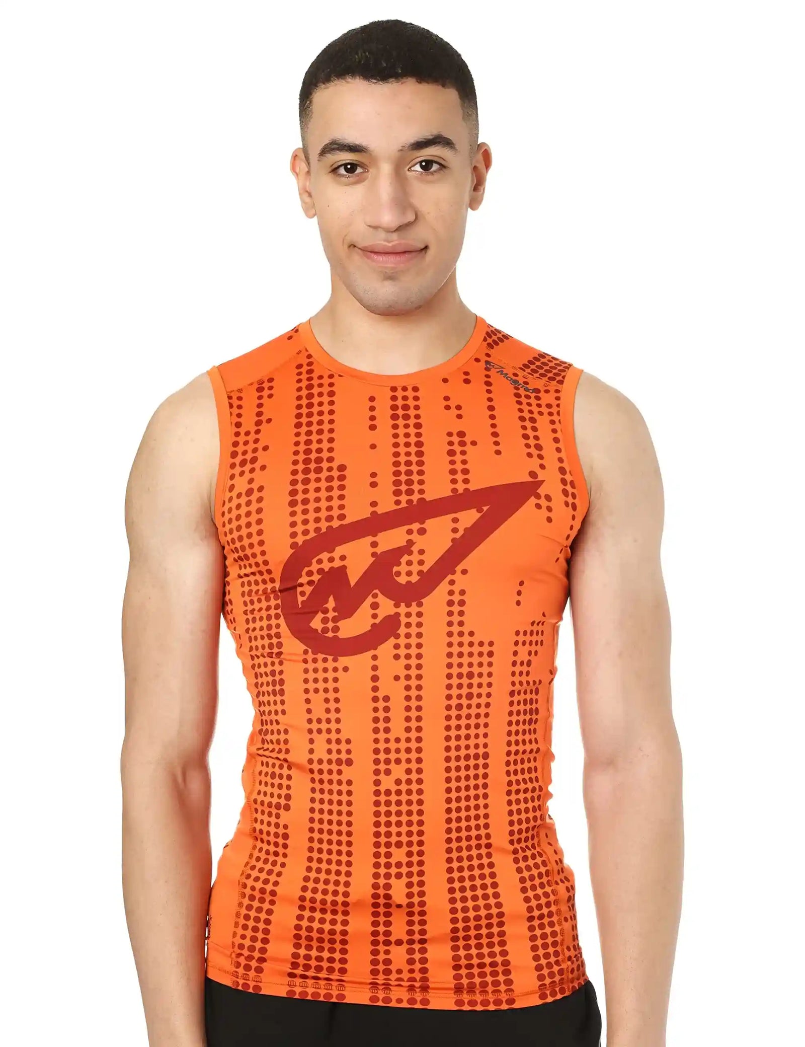 Magma Polyester Printed Sports Muscle Tee for Men - Safqqa Egypt