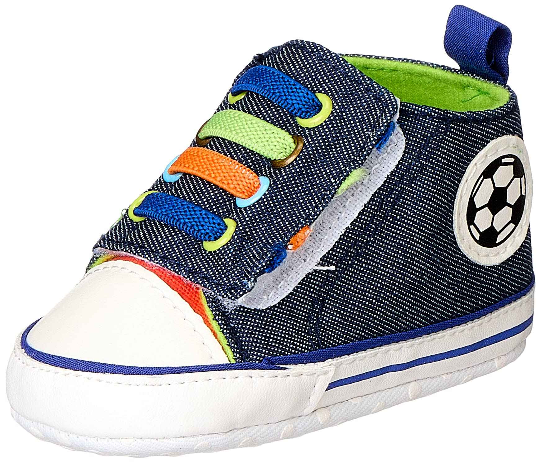 Mix and max contrast-lace football-patch high-top velcro-strap shoes for boys - Safqqa Egypt