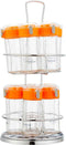 Home International Spices Jar Set, 12 Pieces - Silver and Orange - Safqqa Egypt