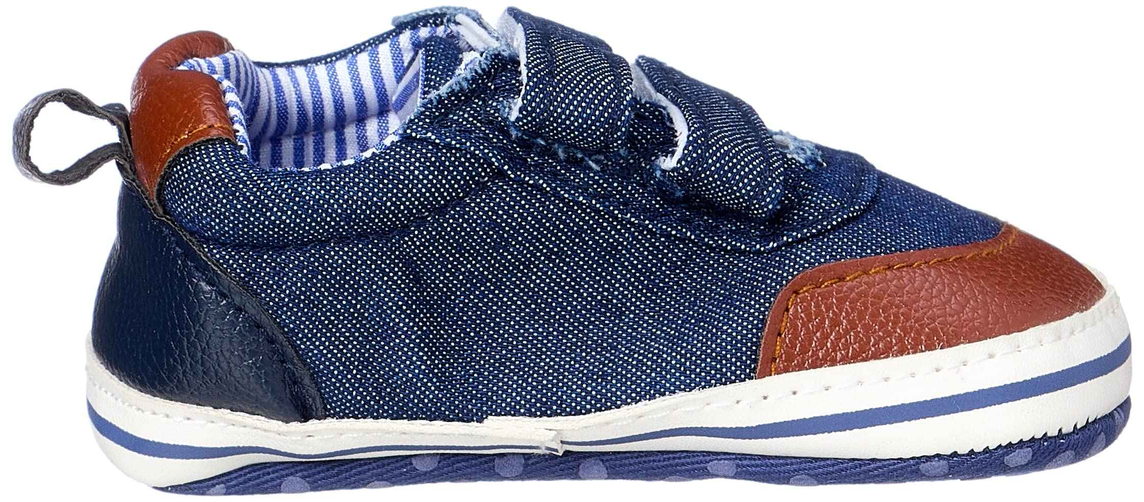 Mix and Max Pull-Tab Star-Patch Low-Top Velcro-Strap Shoes for Boys - Safqqa Egypt