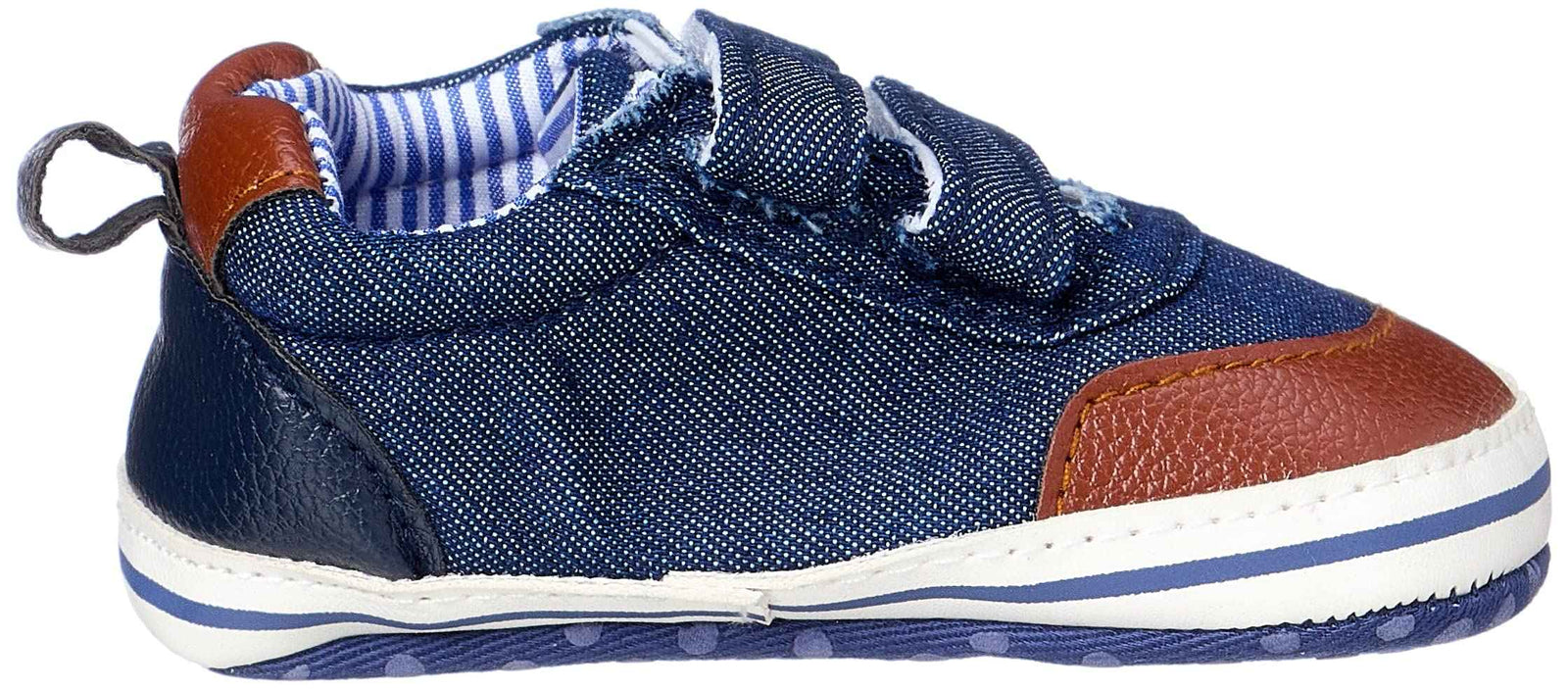 Mix and Max Pull-Tab Star-Patch Low-Top Velcro-Strap Shoes for Boys - Safqqa Egypt