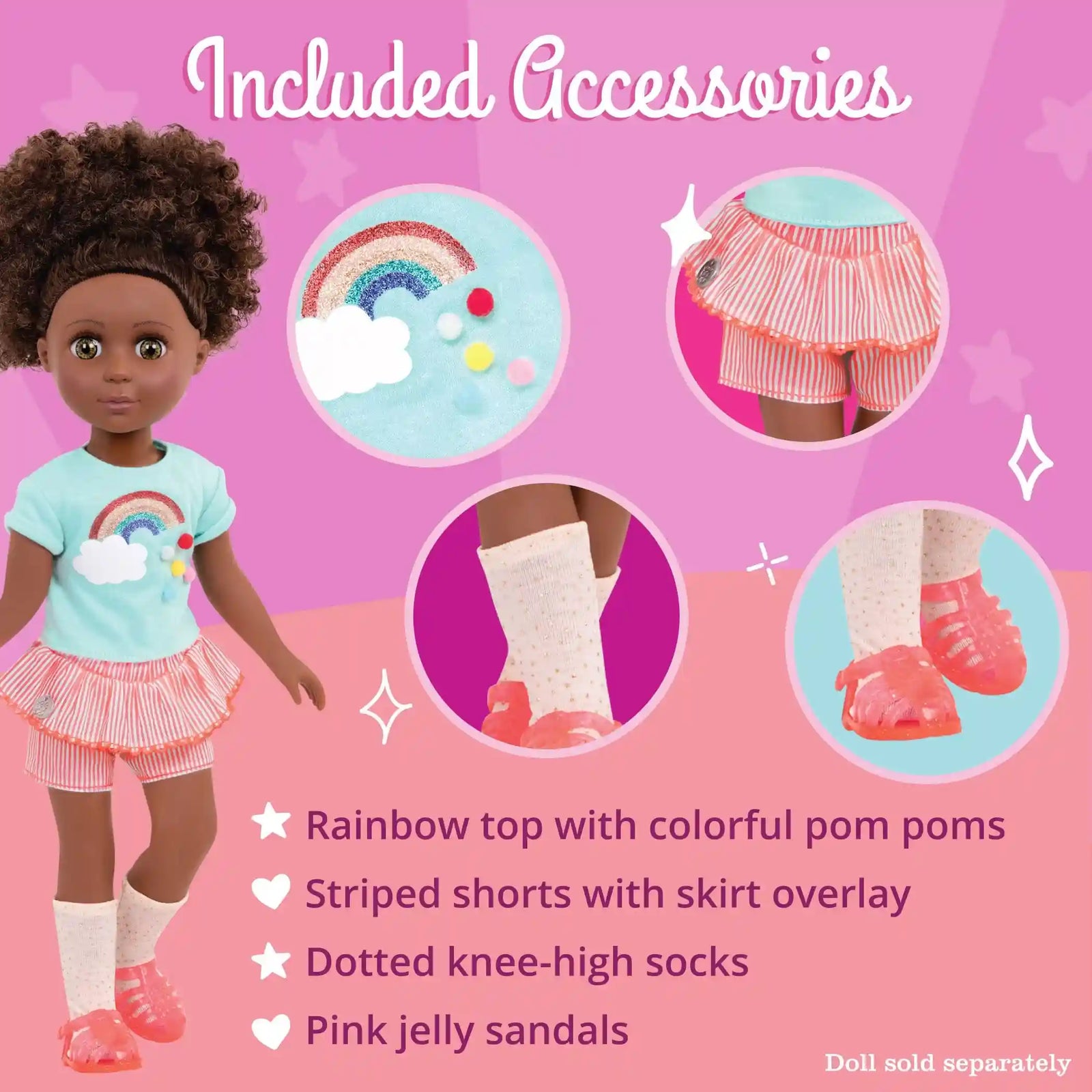 Glitter Girls by Battat - Colorful as a Rainbow Summer Outfit -14-inch Doll Clothes– Toys, Clothes and Accessories for Girls - Safqqa Egypt