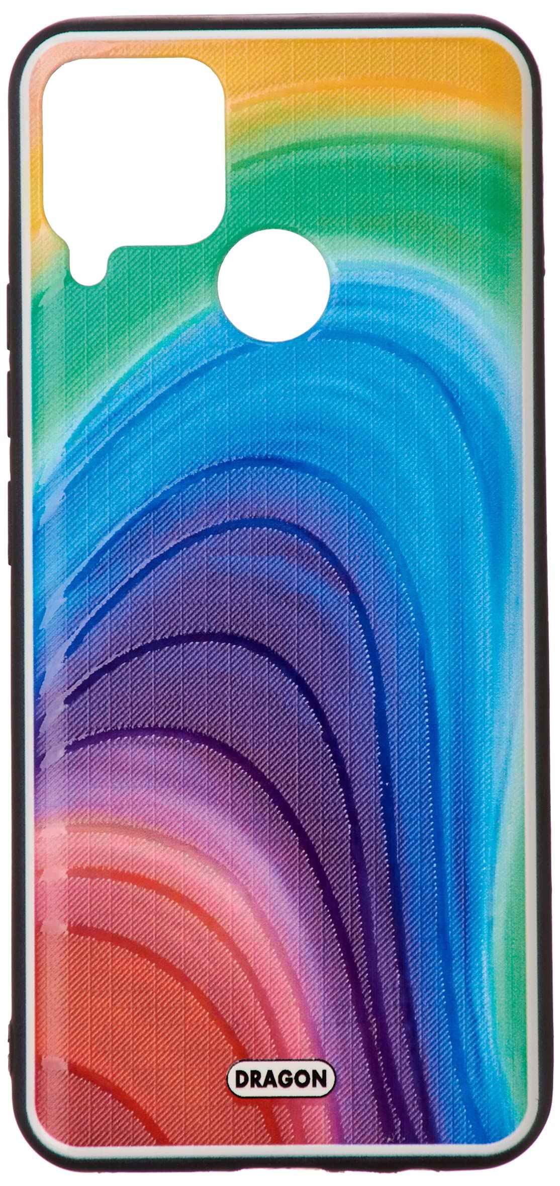 Dragon 3D Hard Slim creative Case Rainbow For Realme C15 Multicolor - Safqqa Egypt