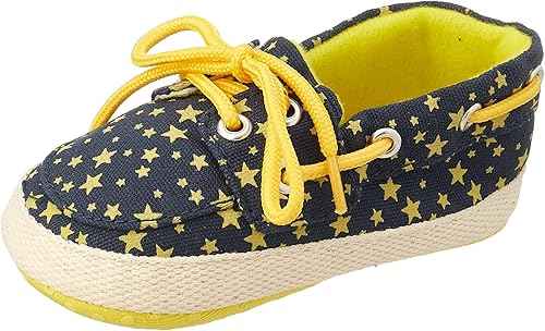 Mix and Max Girls' Star-Pattern Low-Top Lace-Up Boat Shoes - Safqqa Egypt