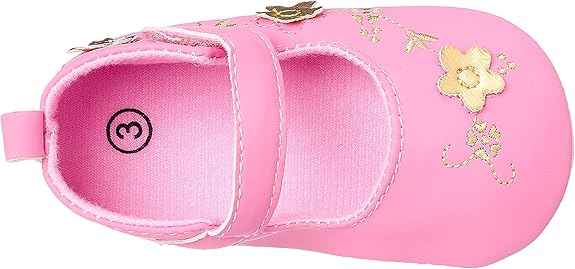 Mix & Max Girls’ Embroidered Flower High-Top Velcro-Strap Shoes - Safqqa Egypt