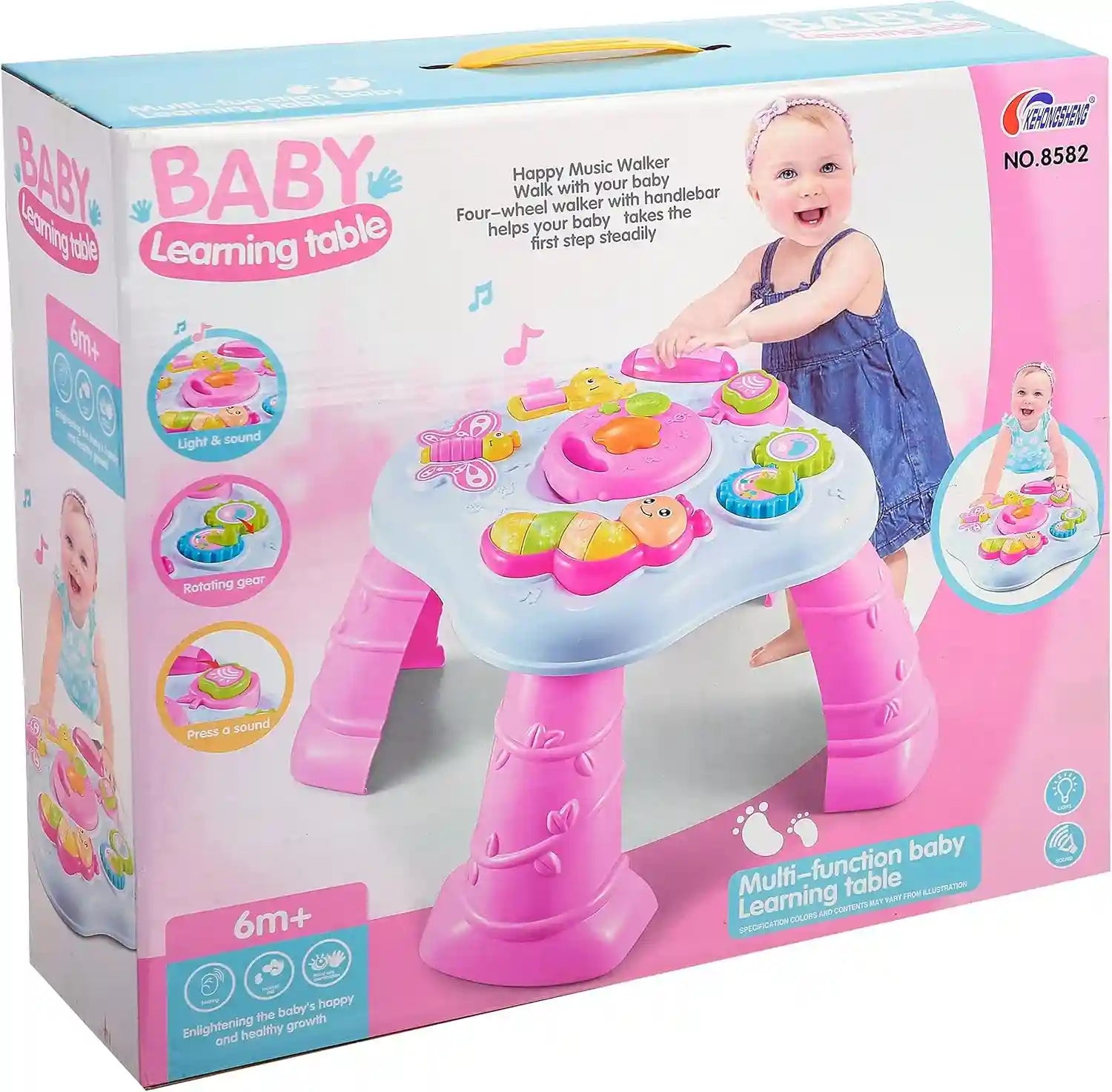 Kehongsheng Baby Sound Educational Table - Light - For Ages 6 Months and Up - Safqqa Egypt