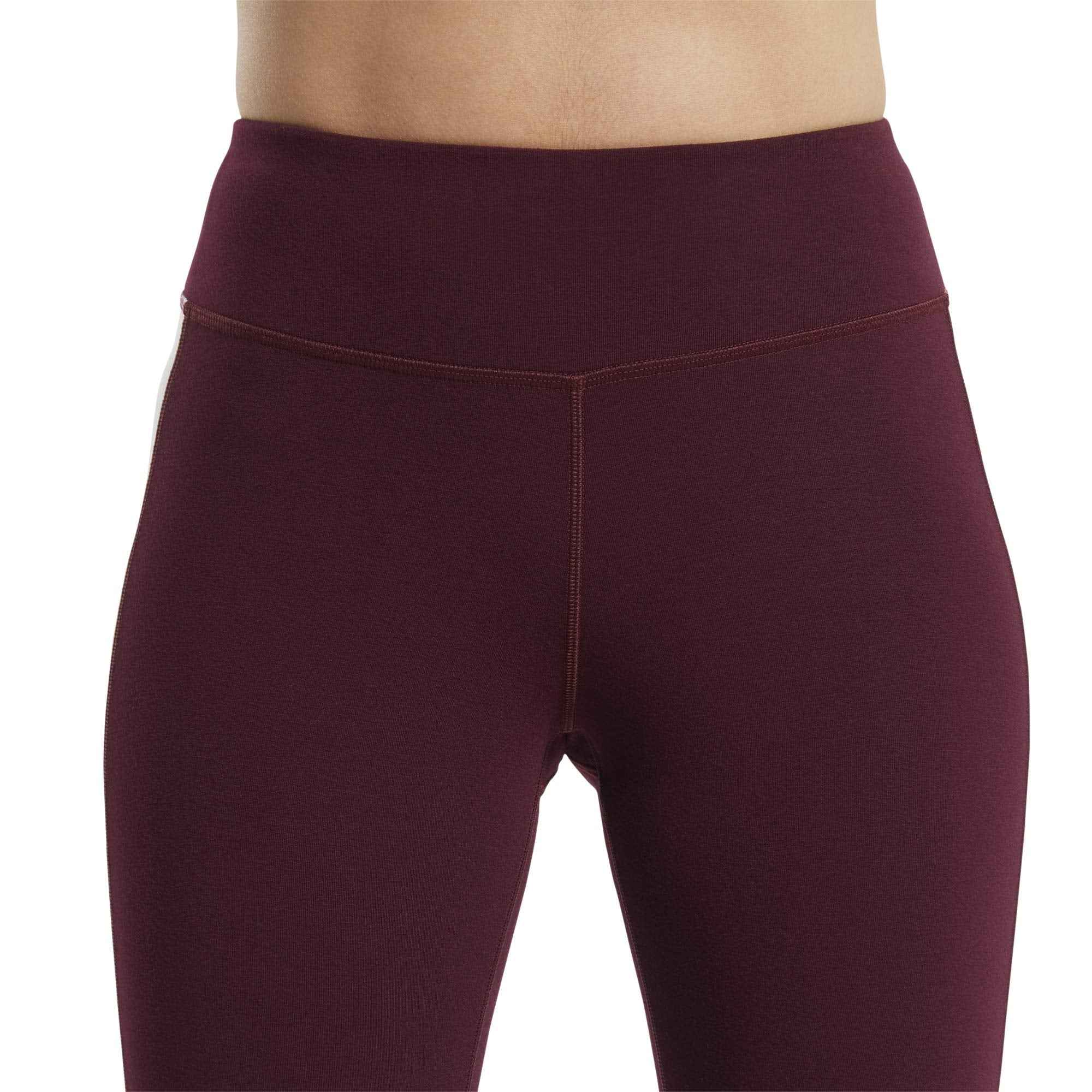 Reebok Legging femme Training Essentials Linear Logo, Dark Red - Safqqa Egypt