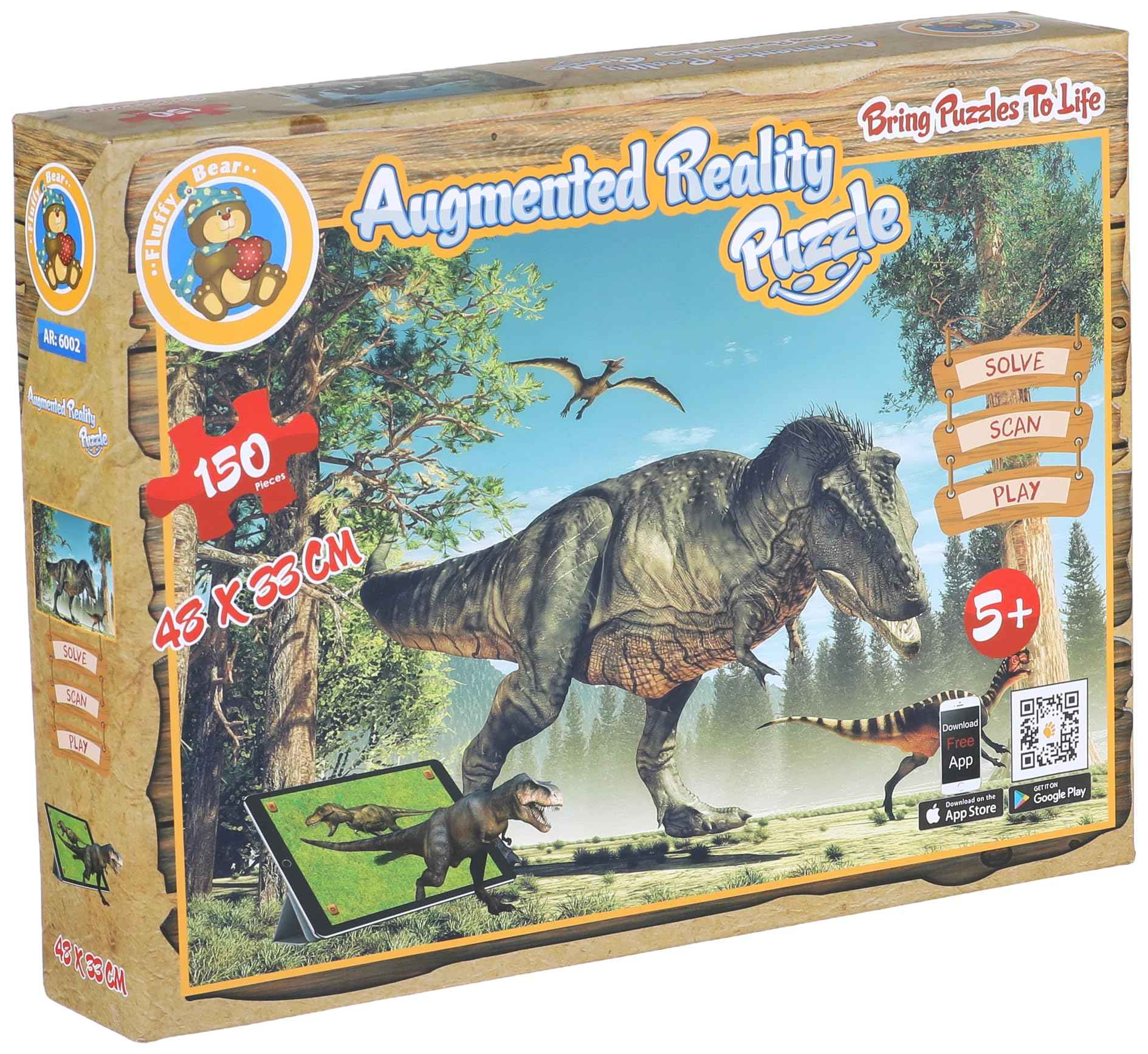 Fluffy Bear AR-6002 Dinosaur Puzzle - Multi Color - Safqqa Egypt