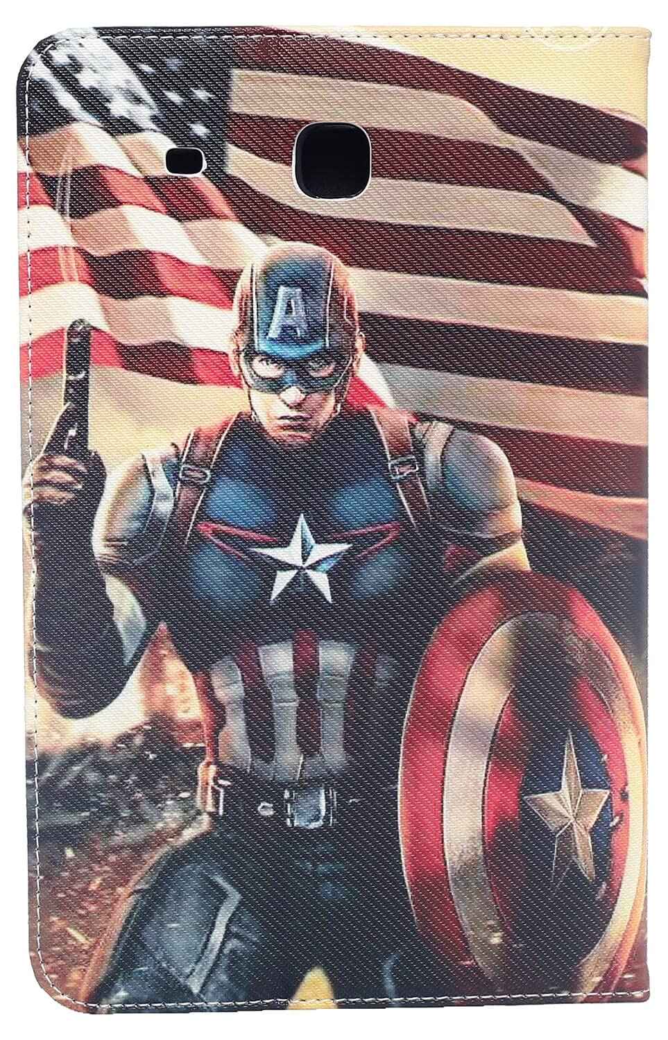 Fashion Case 360 Degree Full Protection Printed Leather Tablet Case for Samsung Galaxy T560, 9.6 inches - Multi Color - Safqqa Egypt