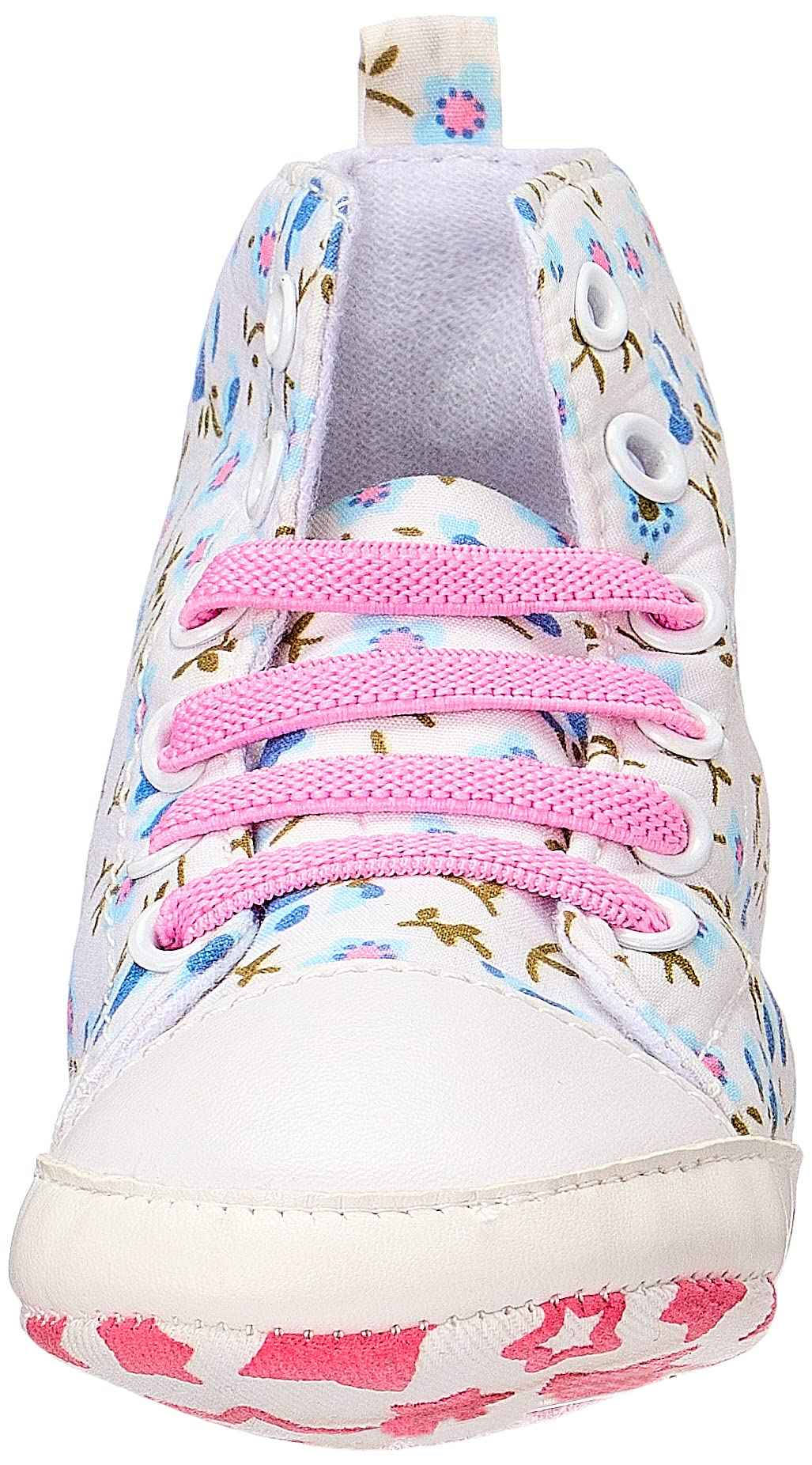 Mix and Max Folded Collar Floral-Pattern Lace-Up Half Boots for Girls - Safqqa Egypt