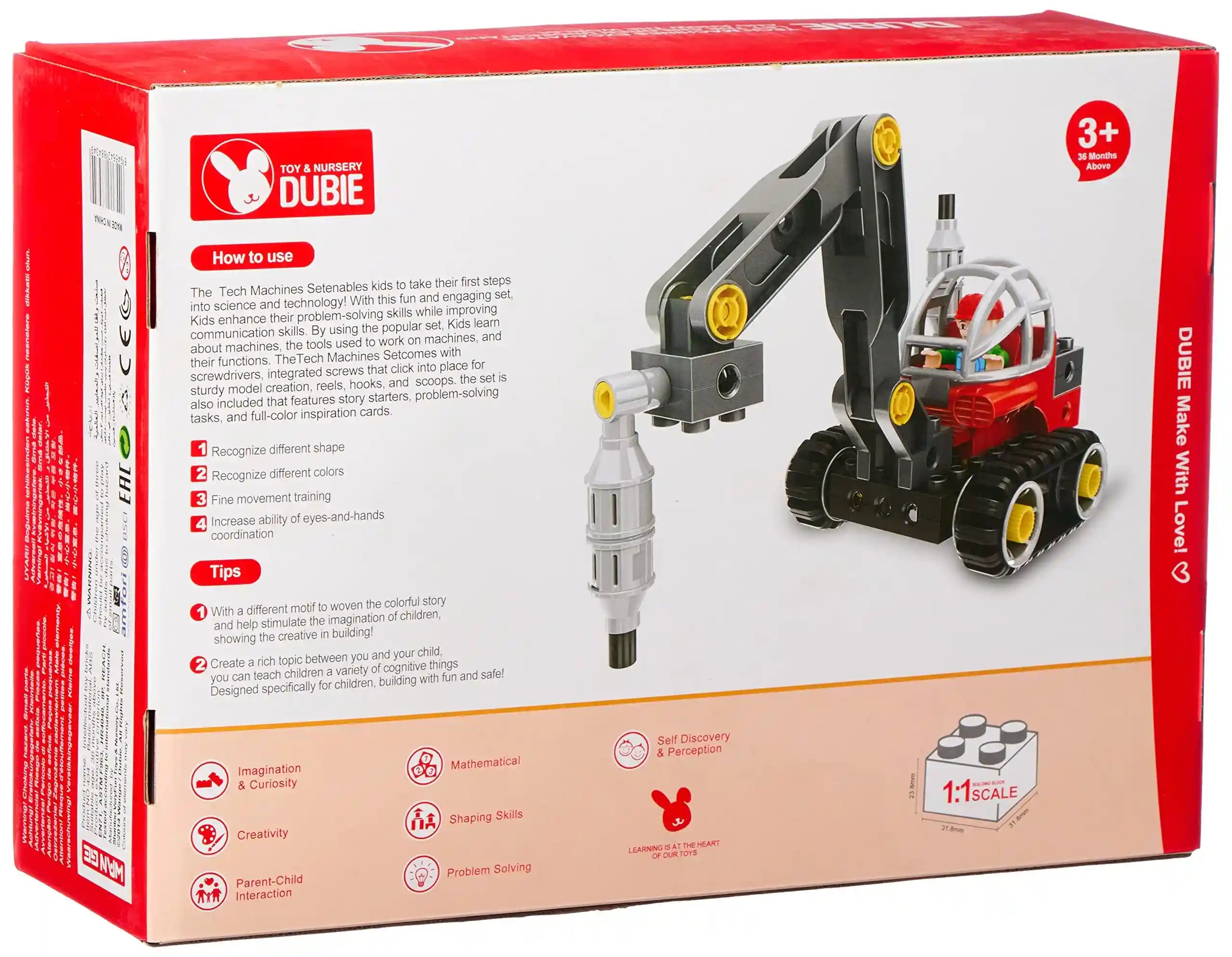Dubie 434 Excavator Shaped Building Blocks - 42 Pieces - Safqqa Egypt