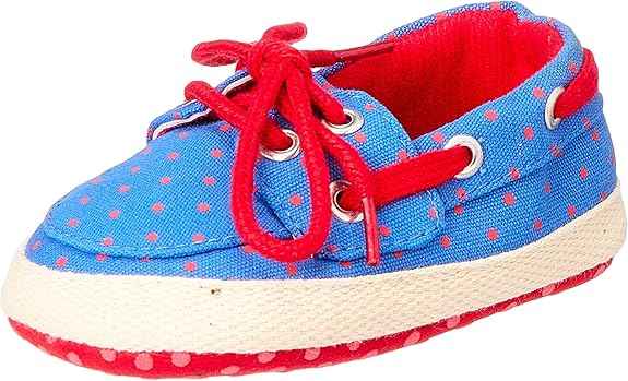 Mix and Max Polka-Dot Pattern Low-Top Lace-Up Boat Shoes for Girls - Safqqa Egypt