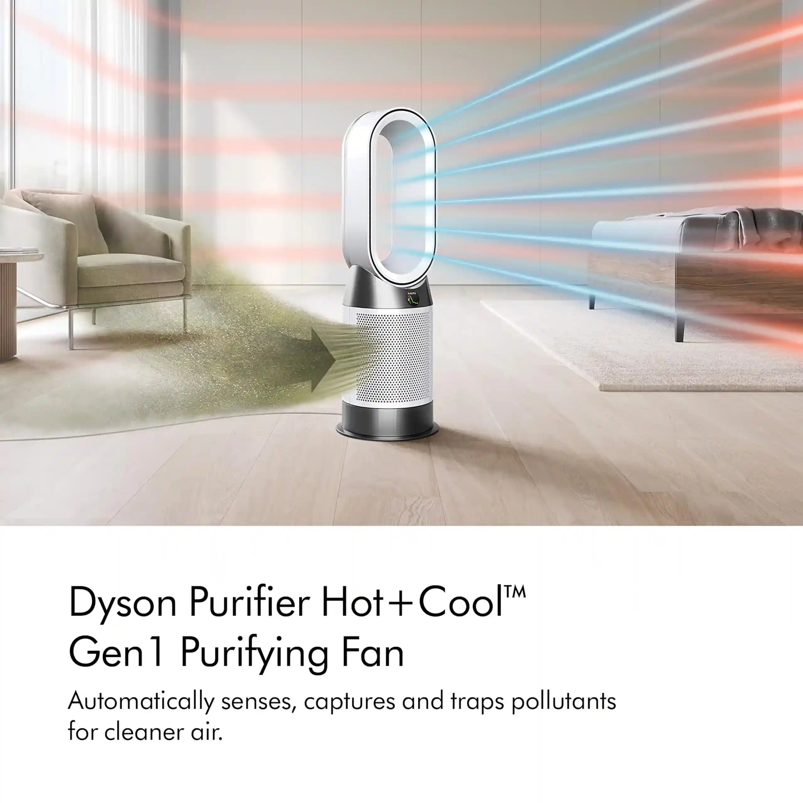 Dyson Purifier Hot+Cool™ Gen1 HP10 Heater & Air Purifier – White (Model 454856-01) – Without Box - Safqqa Egypt