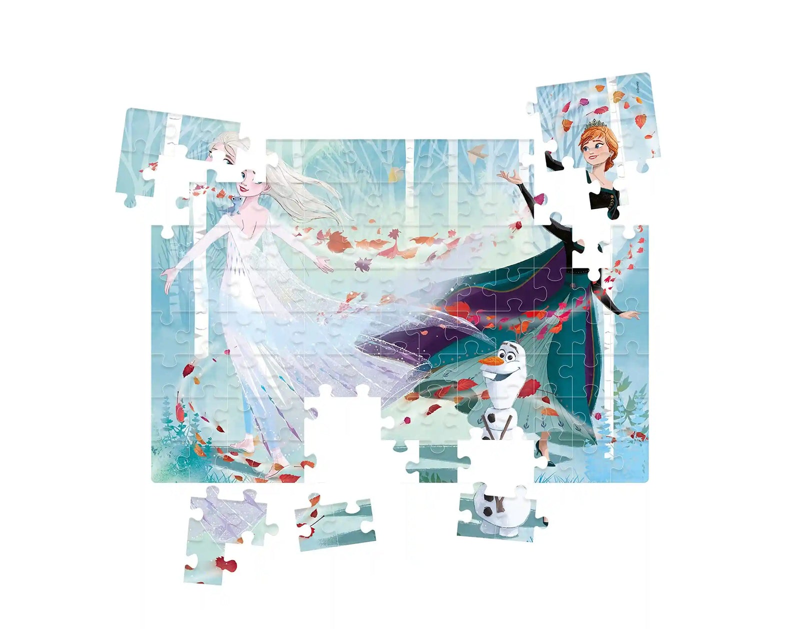 Clementoni puzzle disney frozen 2 104 pieces boy toys, girl toys, birthday gift, Christmas gift, growth, fun, for kids. - Safqqa Egypt