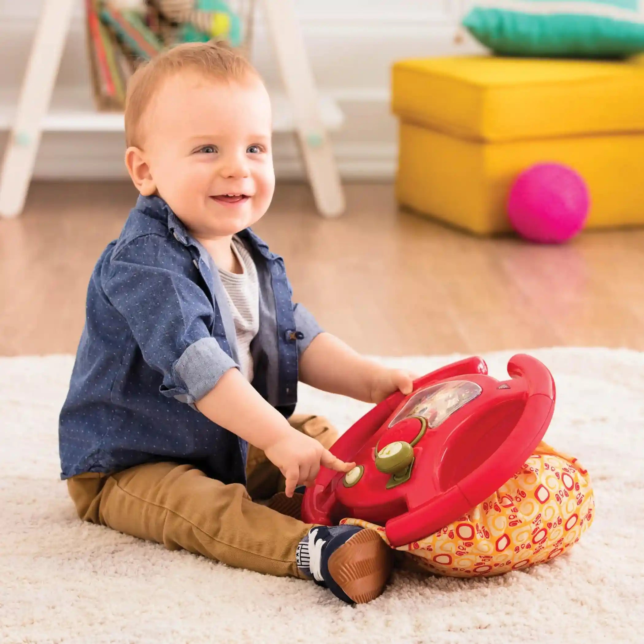 B. toys by battat bx1148z youturns steering wheel-interactive driving toy for toddlers - Safqqa Egypt