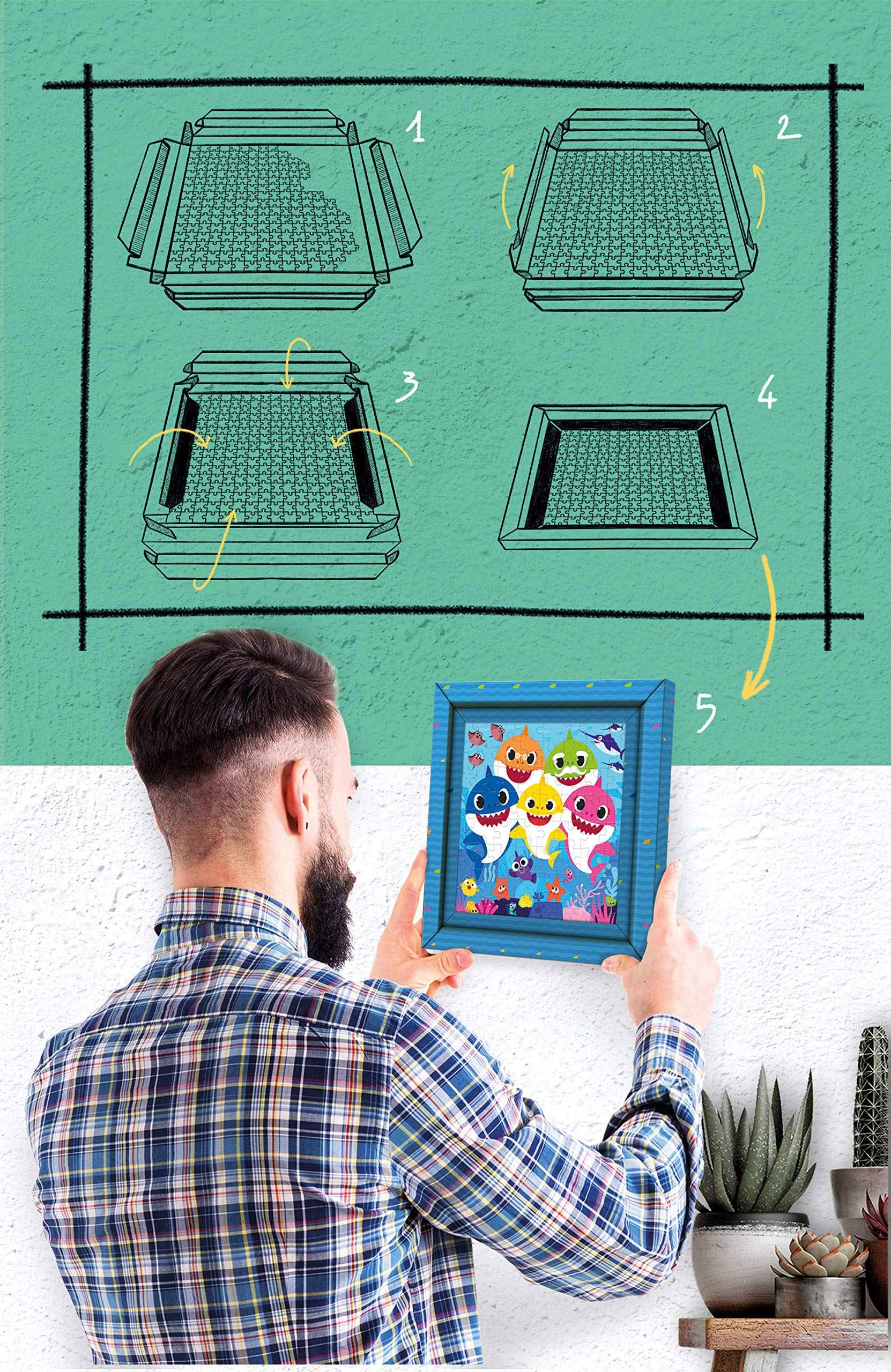 Clementoni Puzzle Frame Me Up Baby Shark - 60 Pieces - Safqqa Egypt