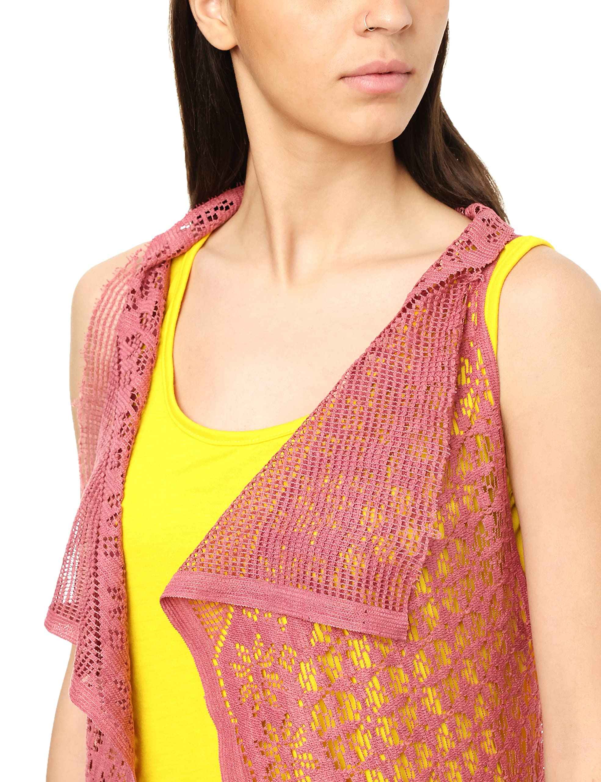 JAMILA Women fringed net cardigan SWEATER - Safqqa Egypt