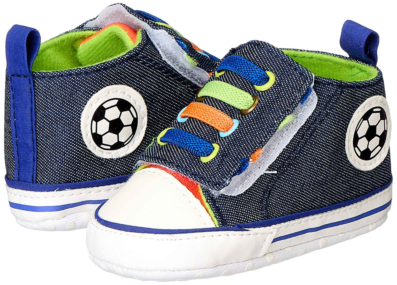 Mix and max contrast-lace football-patch high-top velcro-strap shoes for boys - Safqqa Egypt