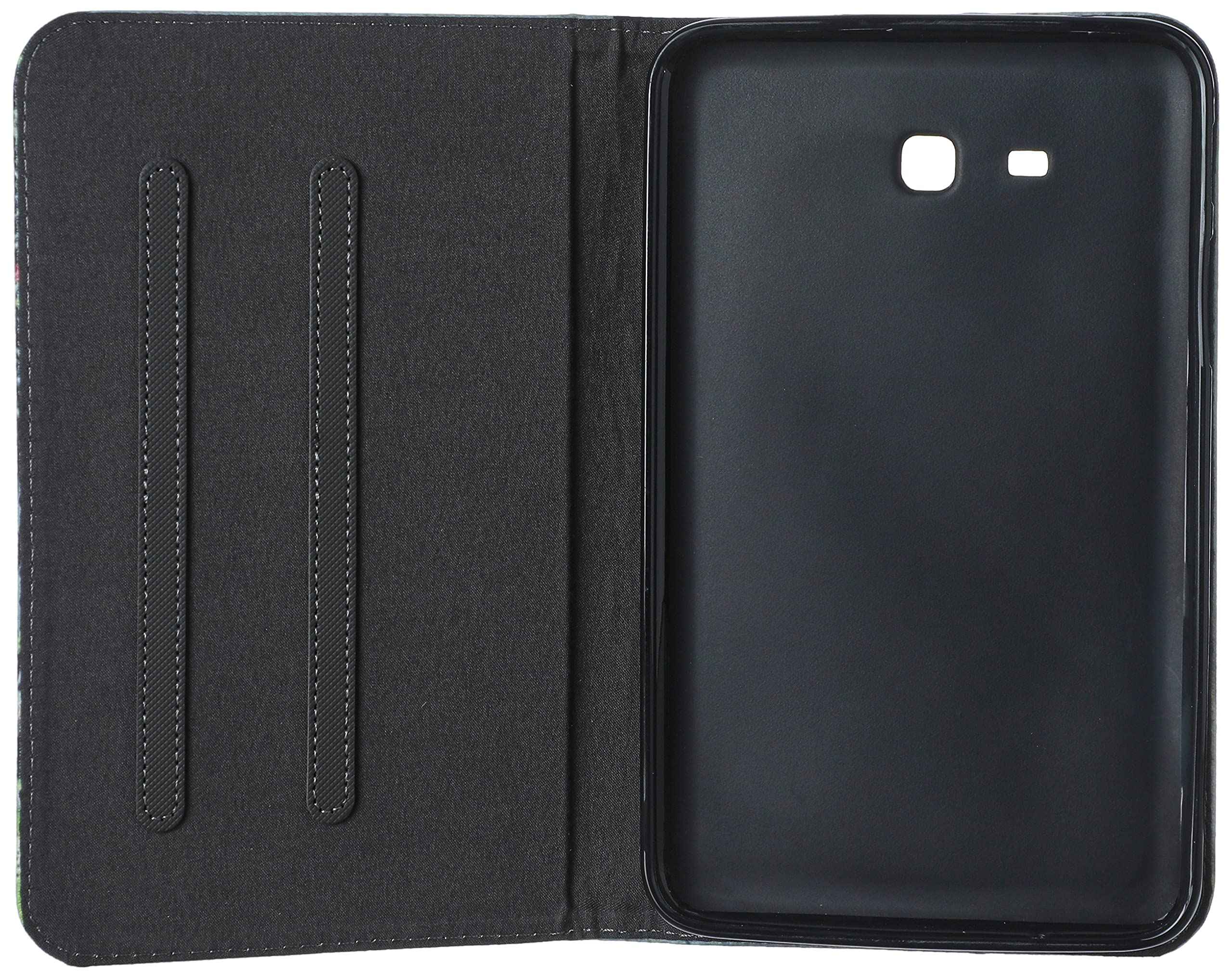 Fashion Case 360 Degree Full Protection Printed Leather Tablet Case for Samsung Galaxy Tab 3 Lite, 7 inches - Multi Color - Safqqa Egypt