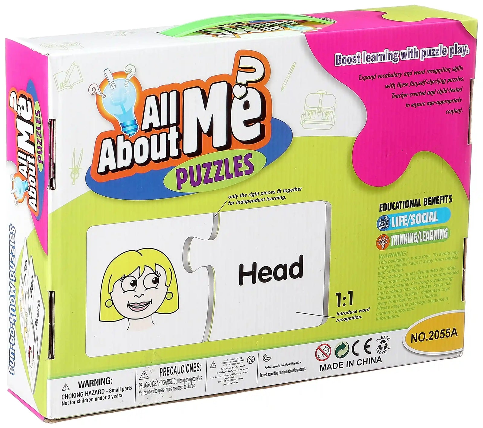 2055A English Body Parts Puzzle for Kids - 30 Pieces - Safqqa Egypt