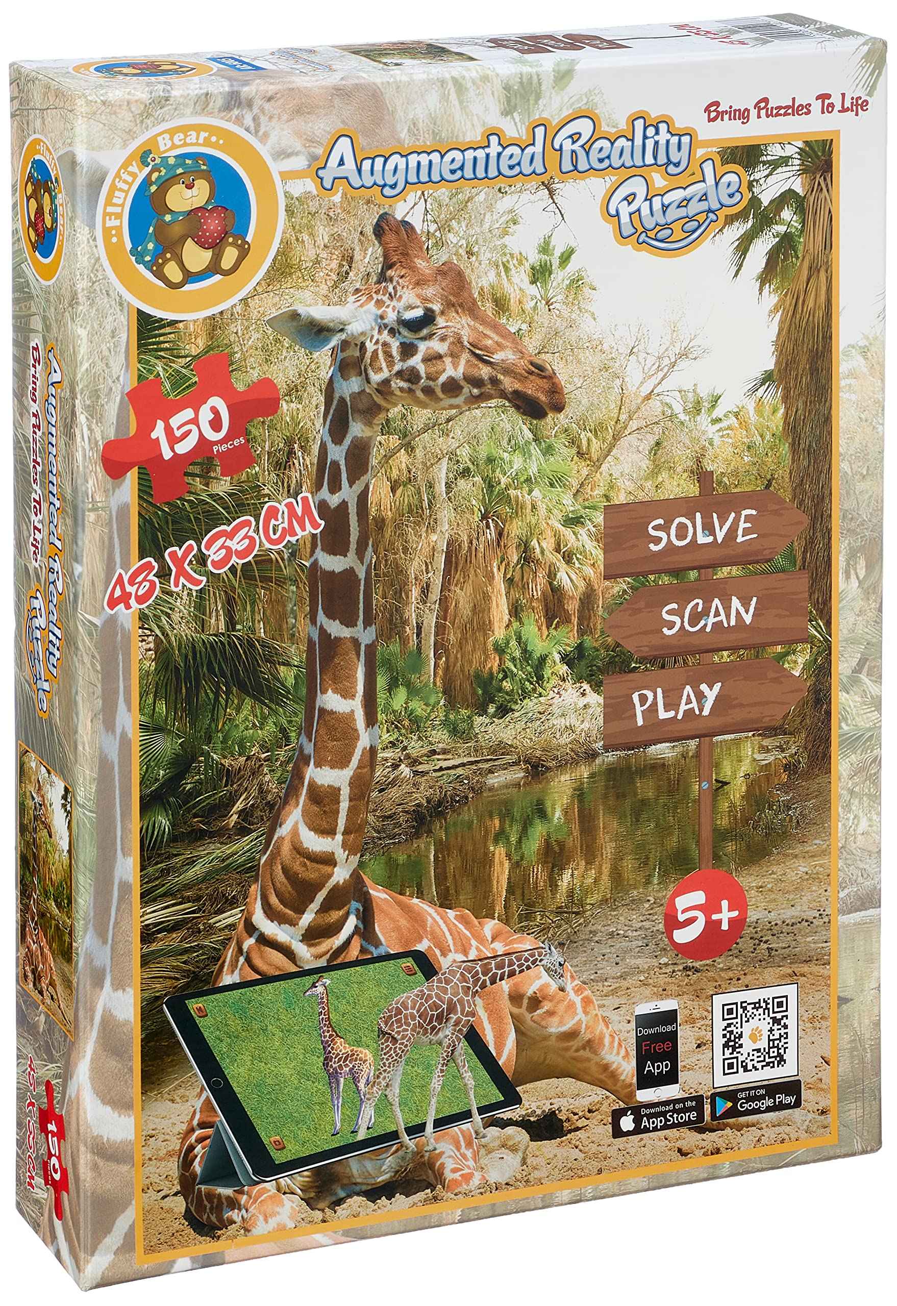 Fluffy Bear AR-6005 Giraffe Puzzle - Multi Color, Multi Size - Safqqa Egypt