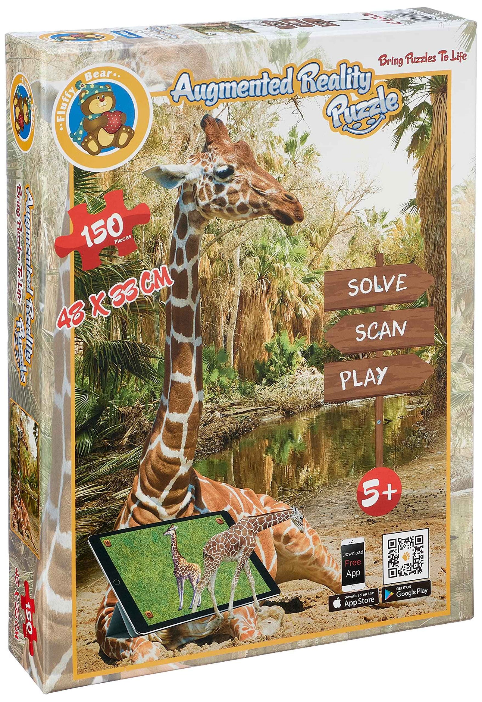 Fluffy Bear AR-6005 Giraffe Puzzle - Multi Color, Multi Size - Safqqa Egypt