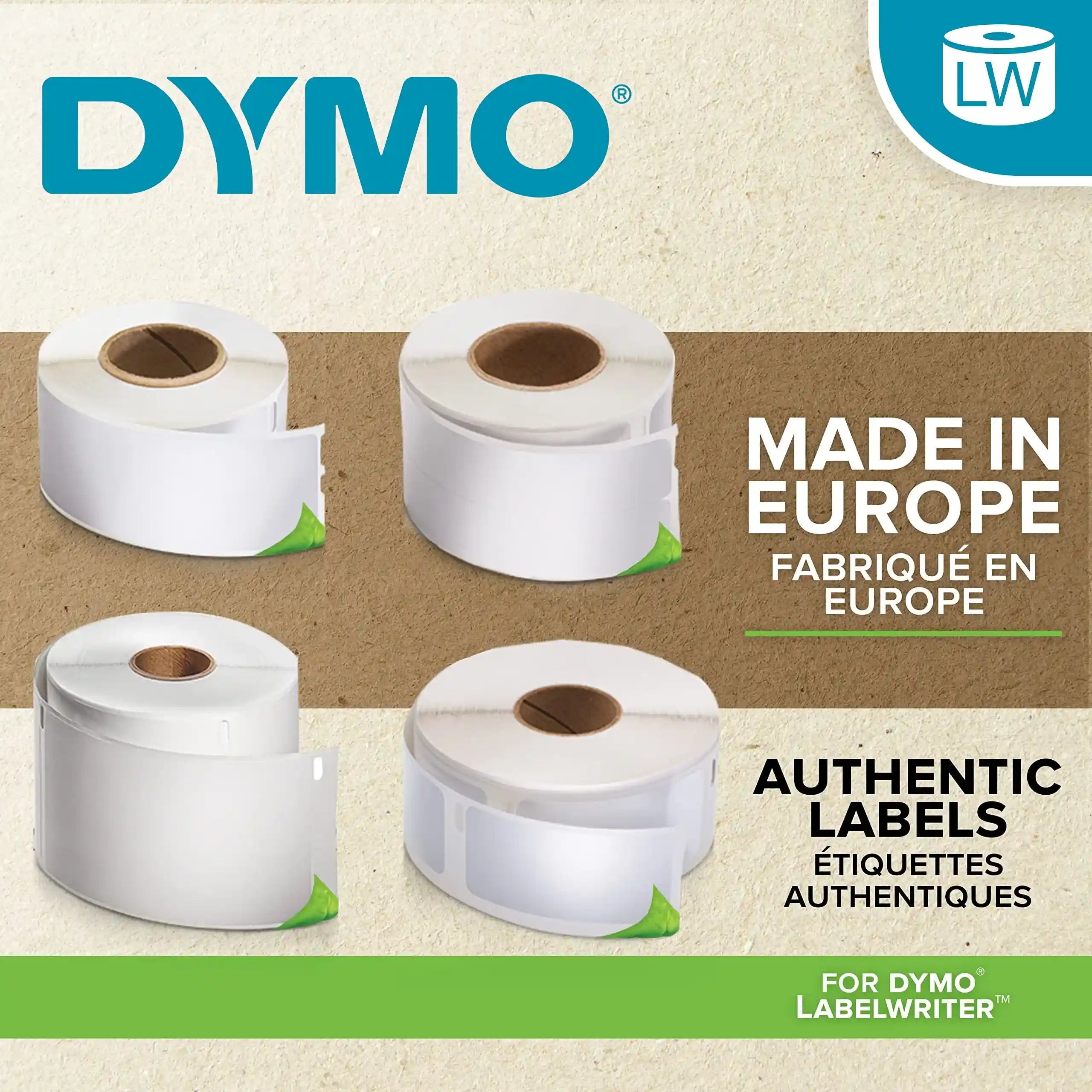 Dymo 54 mm x 101 mm lw large shipping labels/name badges, roll of 220 easy-peel labels, self-adhesive, for labelwriter label makers, authentic - Safqqa Egypt