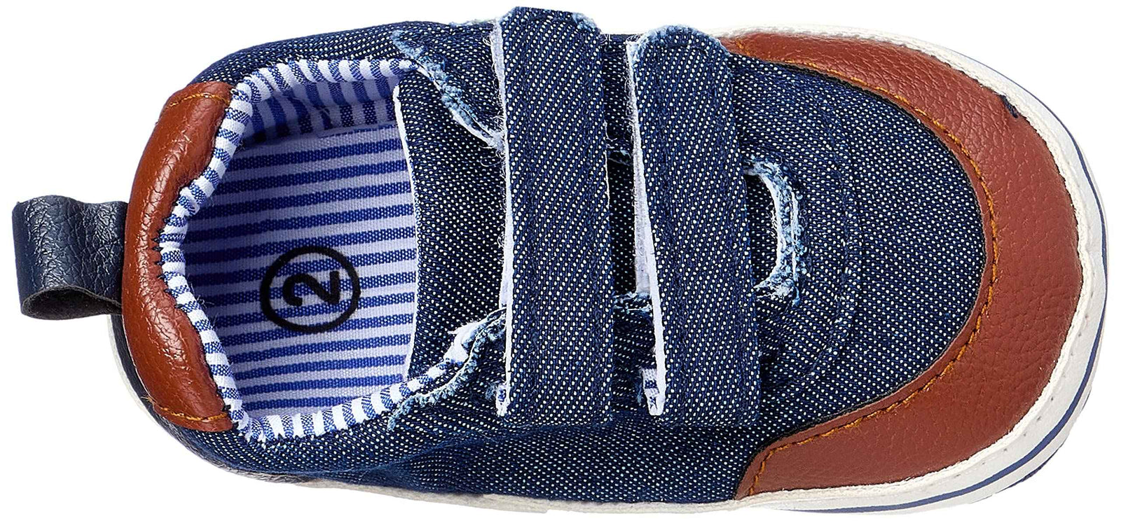 Mix and Max Pull-Tab Star-Patch Low-Top Velcro-Strap Shoes for Boys - Safqqa Egypt