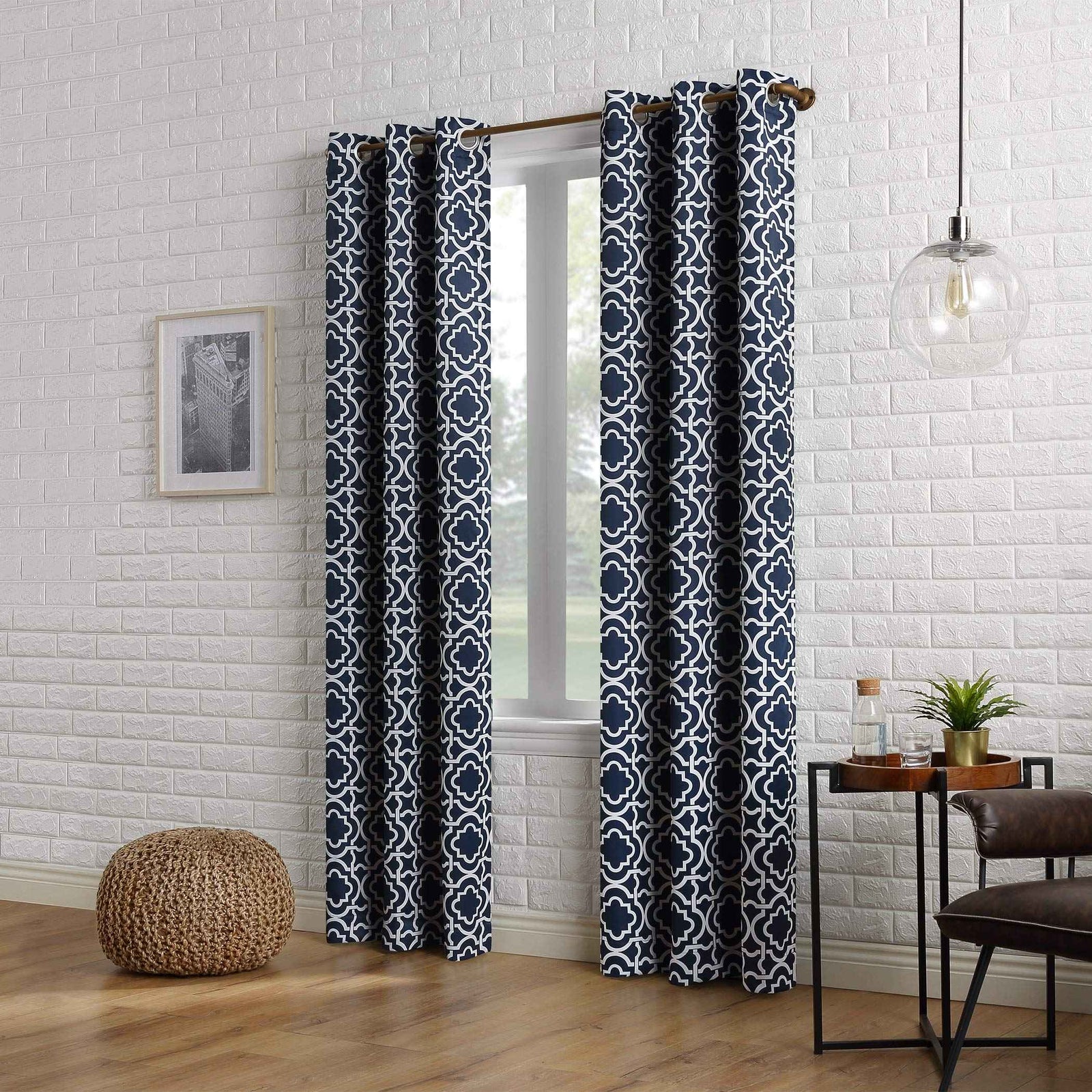 Sun Zero Barnett Trellis Blackout Grommet Curtain Panel, 40