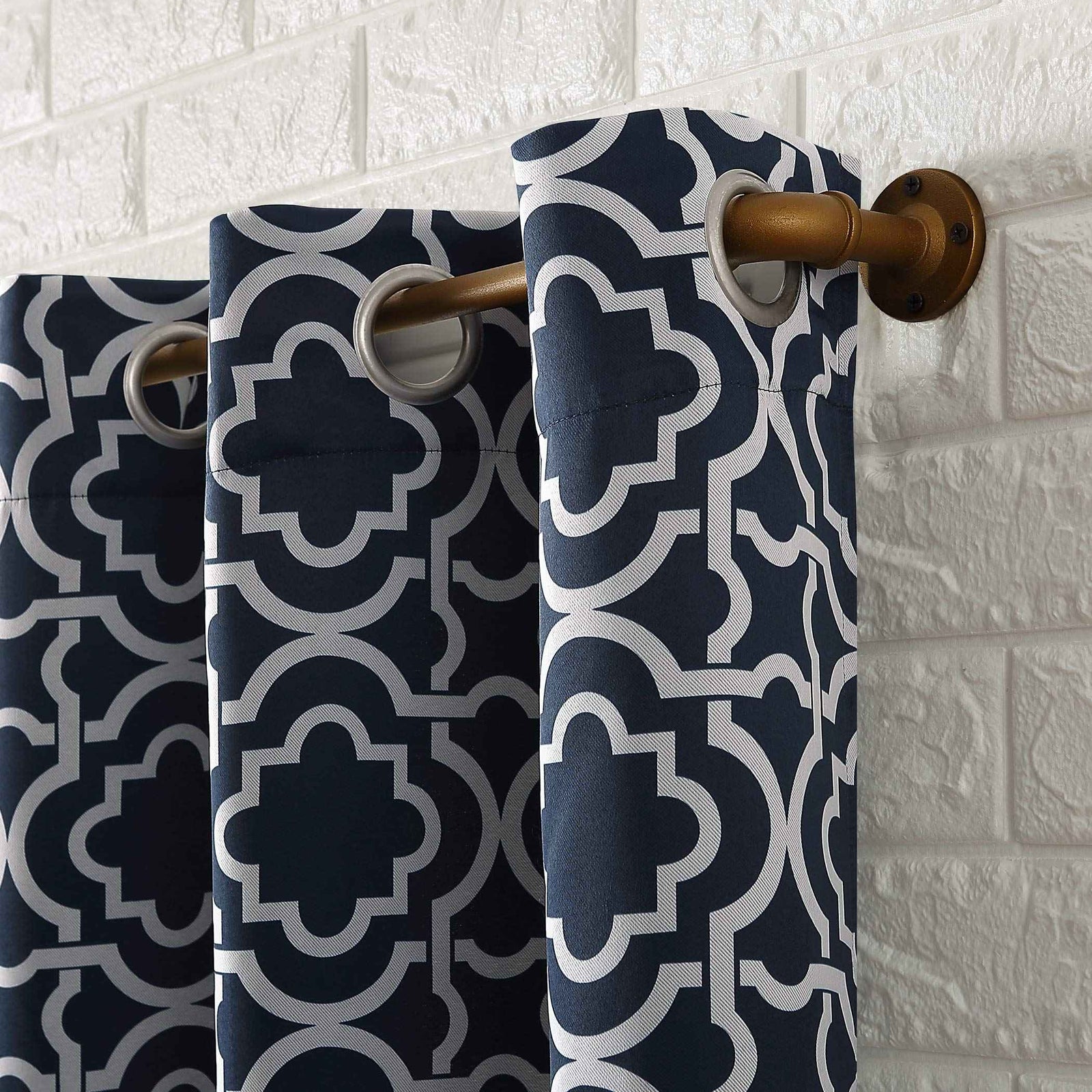 Sun Zero Barnett Trellis Blackout Grommet Curtain Panel, 40